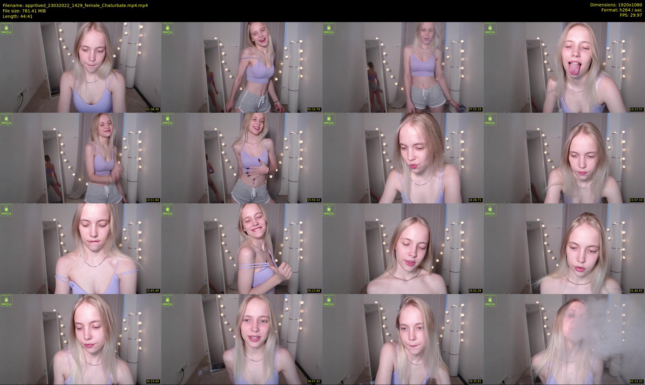 appr0ved — 45 minute Chaturbate female cam show recording, 1080p, Mar 23, 2022