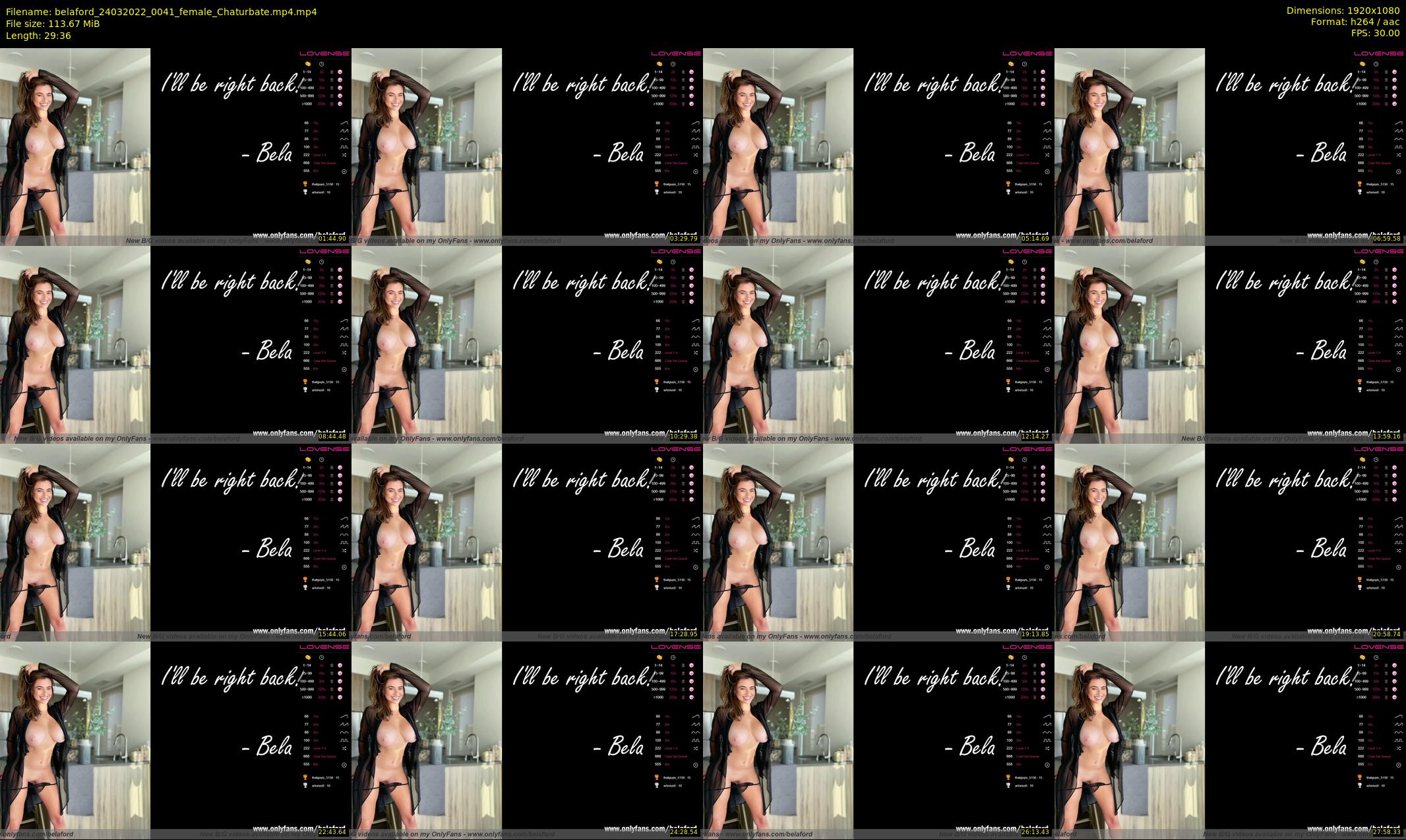 belaford — 30 minute Chaturbate female cam show recording, 1080p, Mar 24, 2022