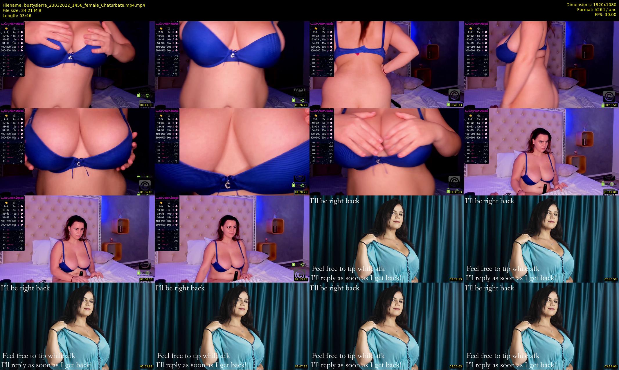 bustysierra — 4 minute Chaturbate female cam show recording, 1080p, Mar 23, 2022
