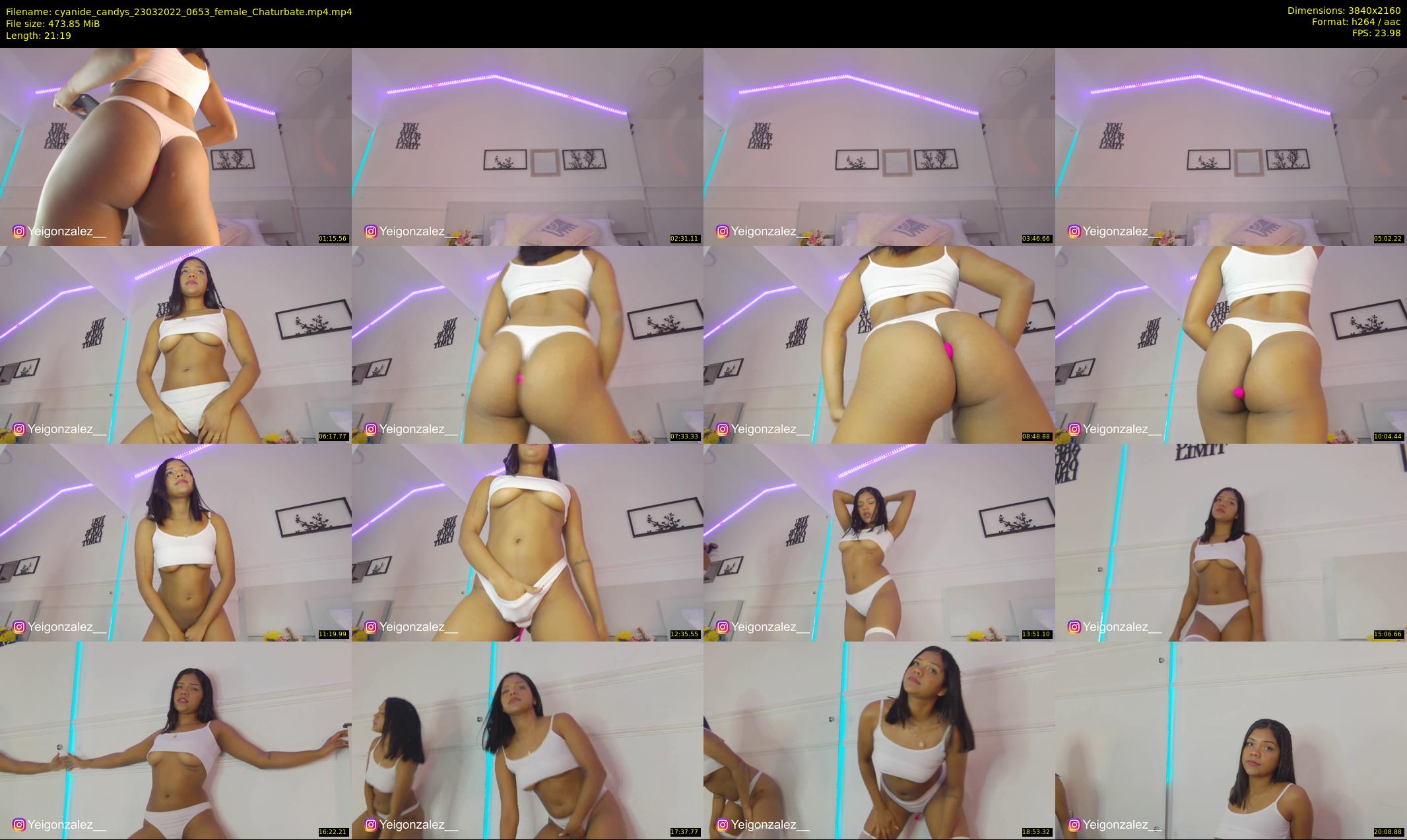 cyanide_candys — 22 minute Chaturbate female cam show recording, 4K, Mar 23, 2022