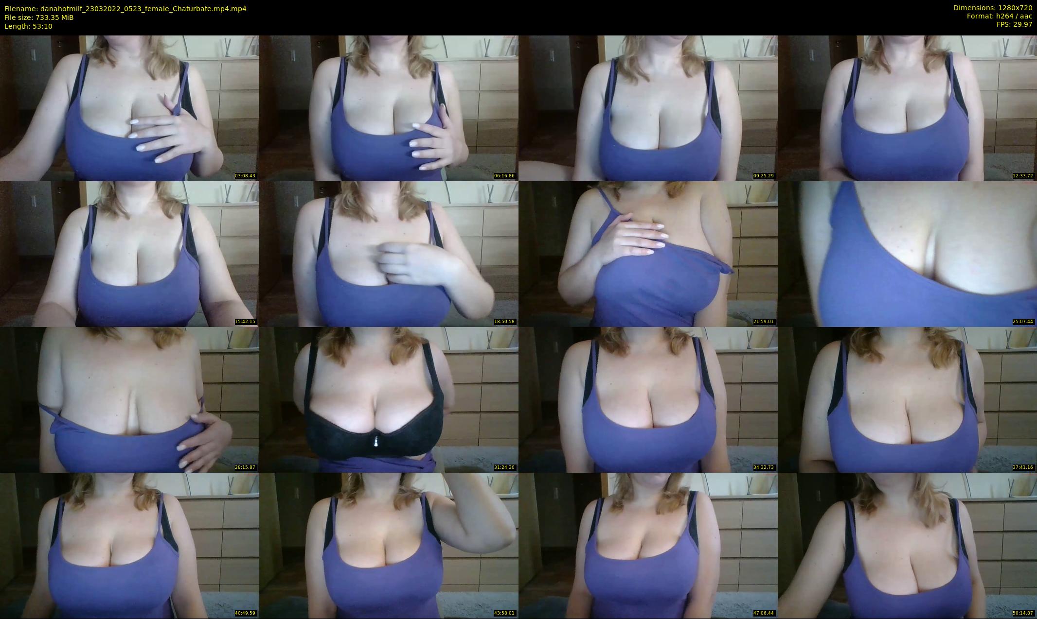 danahotmilf — 54 minute Chaturbate female cam show recording, 720p, Mar 23, 2022
