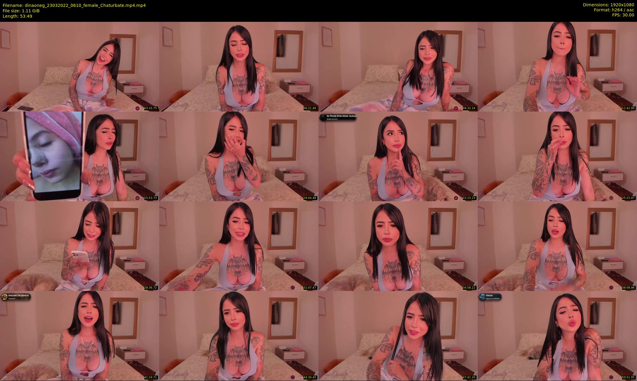 dinaoneg — 54 minute Chaturbate female cam show recording, 1080p, Mar 23, 2022
