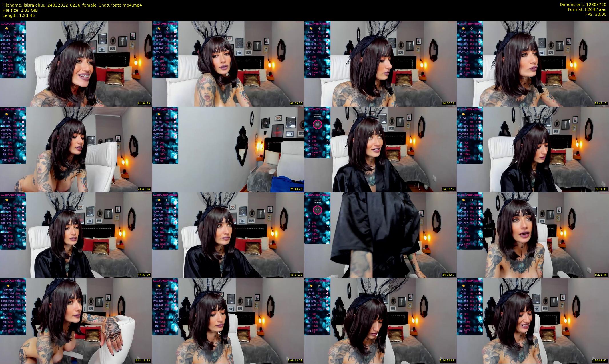 isisraichuu — 84 minute Chaturbate female cam show recording, 720p, Mar 24, 2022