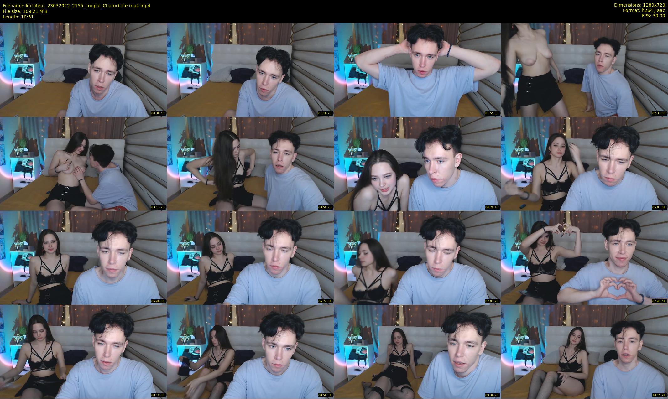 kuroteur — 11 minute Chaturbate couple cam show recording, 720p, Mar 23, 2022