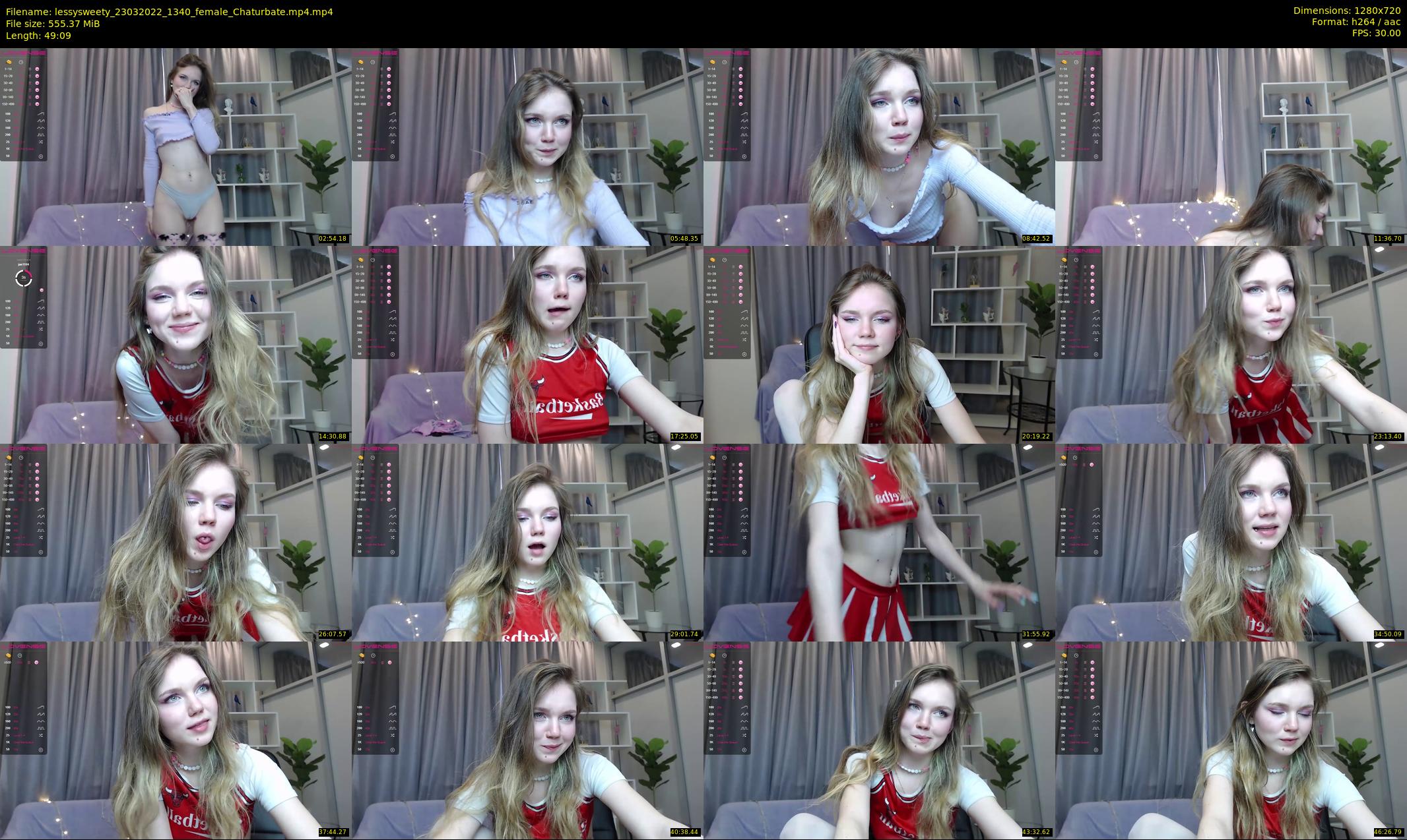 lessysweety — 50 minute Chaturbate female cam show recording, 720p, Mar 23, 2022