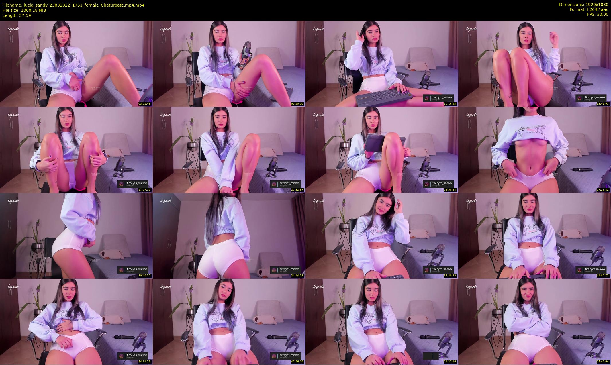 lucia_sandy — 58 minute Chaturbate female cam show recording, 1080p, Mar 23, 2022