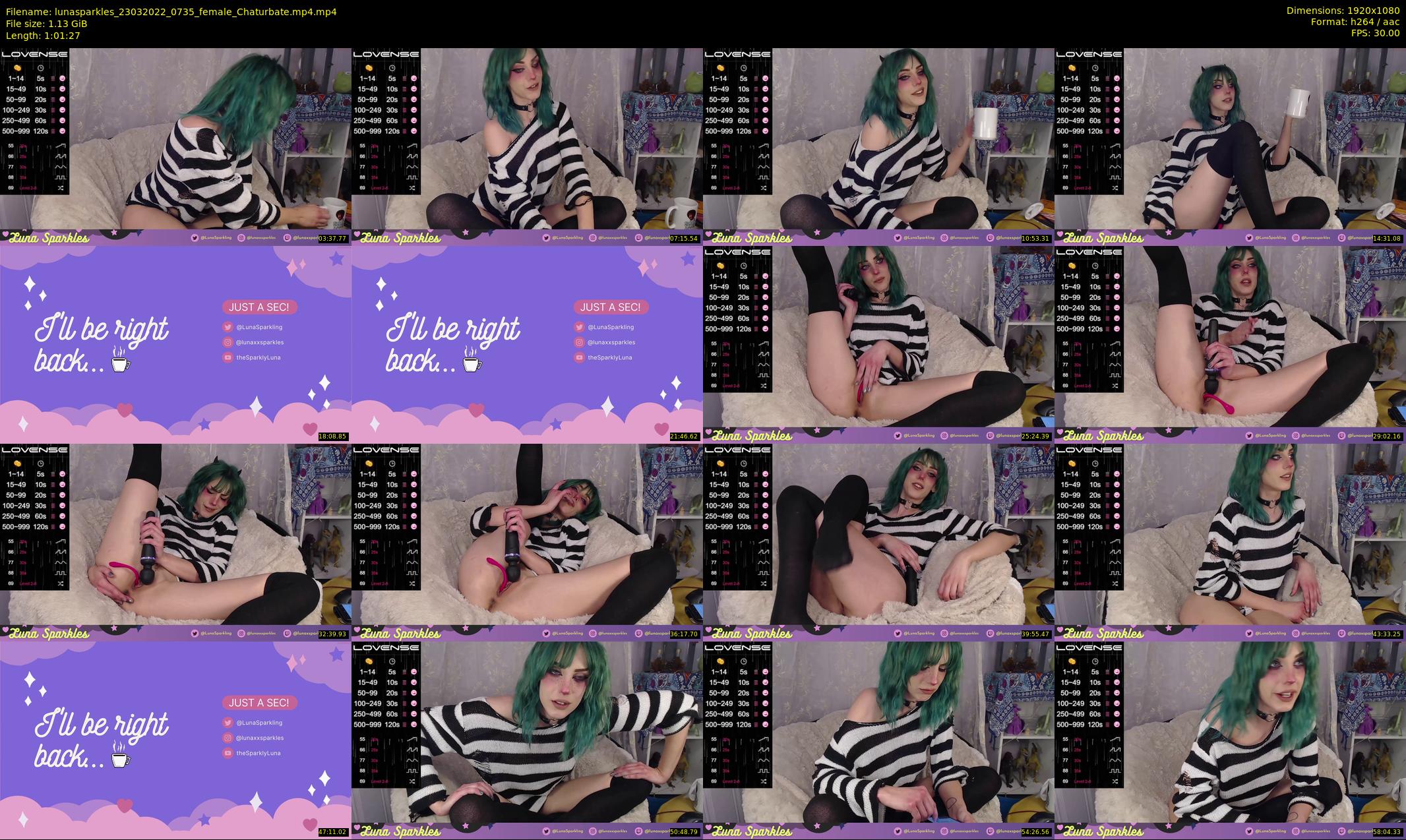 lunasparkles — 62 minute Chaturbate female cam show recording, 1080p, Mar 23, 2022