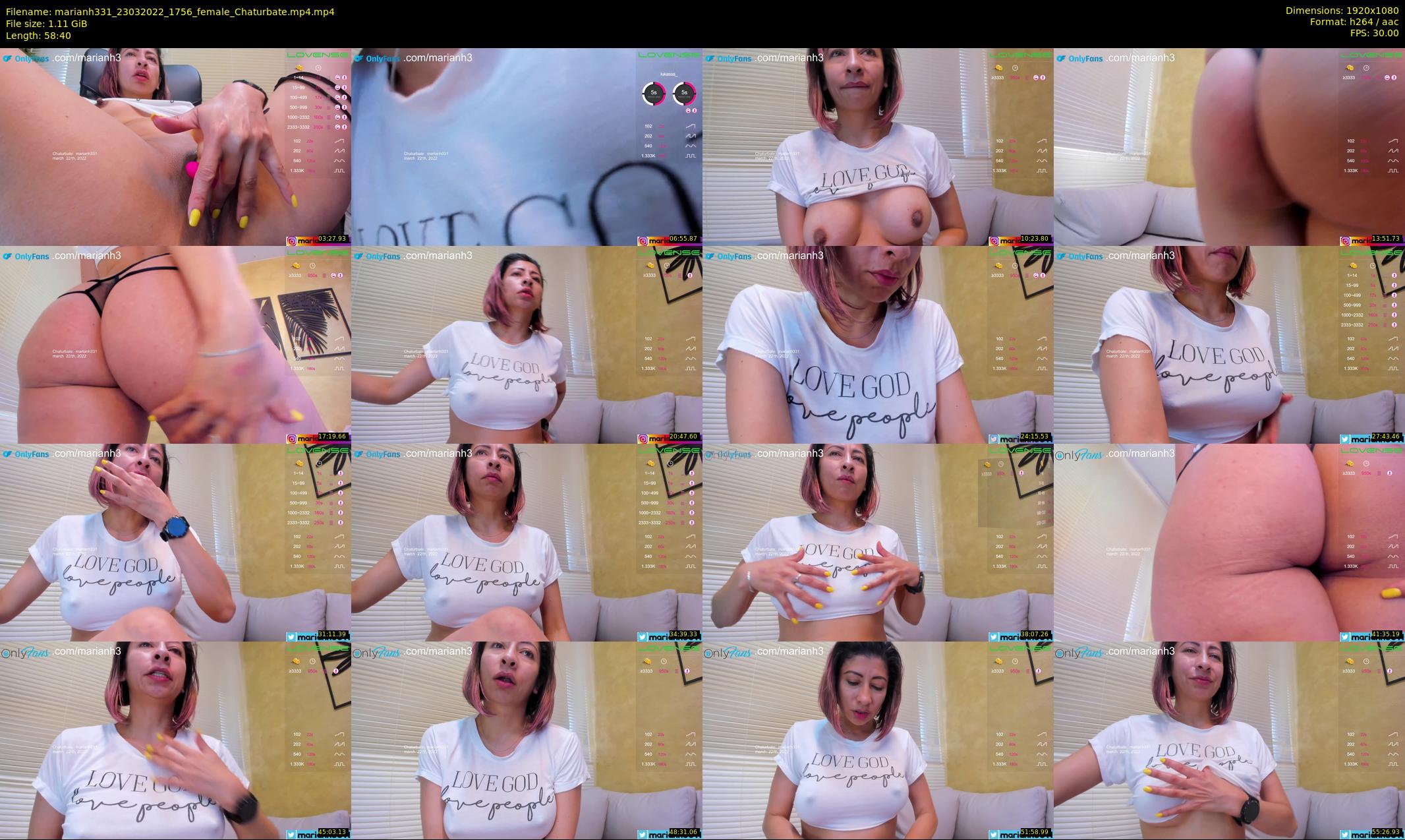 marianh331 — 59 minute Chaturbate female cam show recording, 1080p, Mar 23, 2022