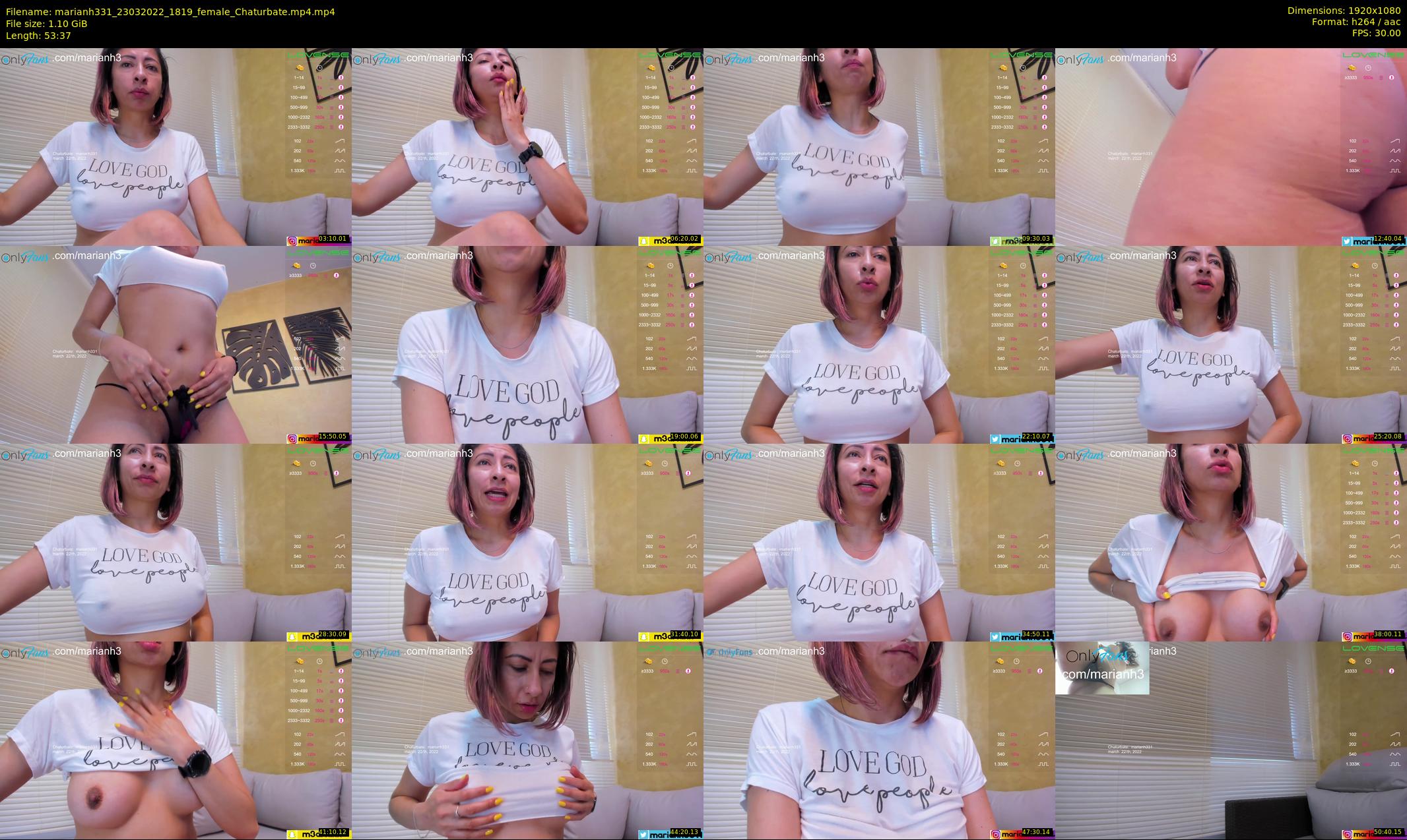 marianh331 — 54 minute Chaturbate female cam show recording, 1080p, Mar 23, 2022