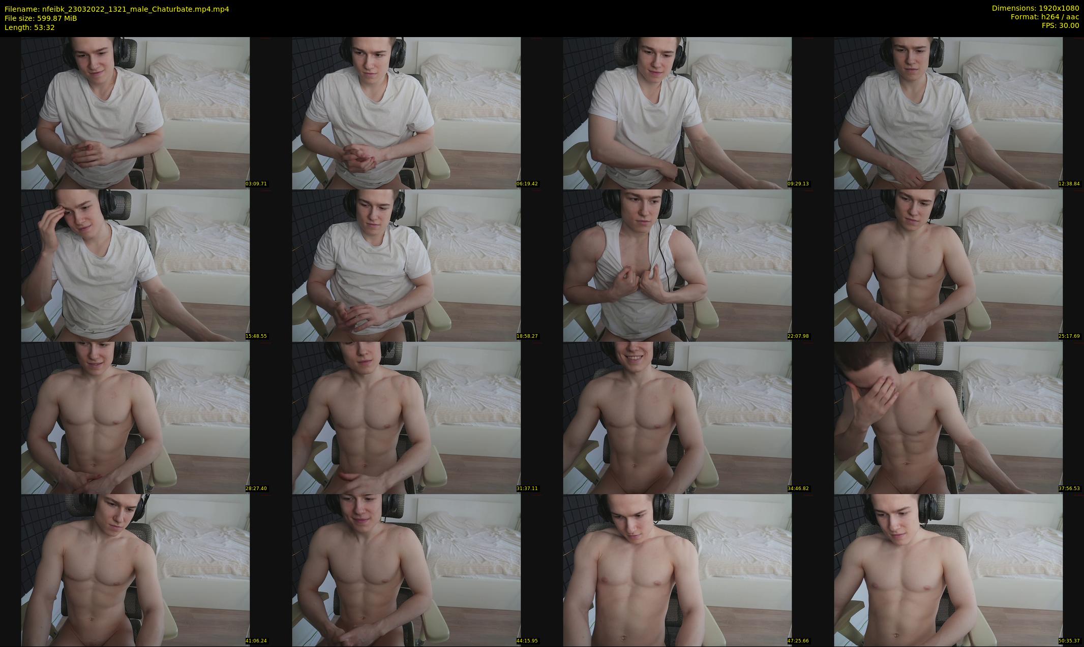 nfeibk — 54 minute Chaturbate male cam show recording, 1080p, Mar 23, 2022