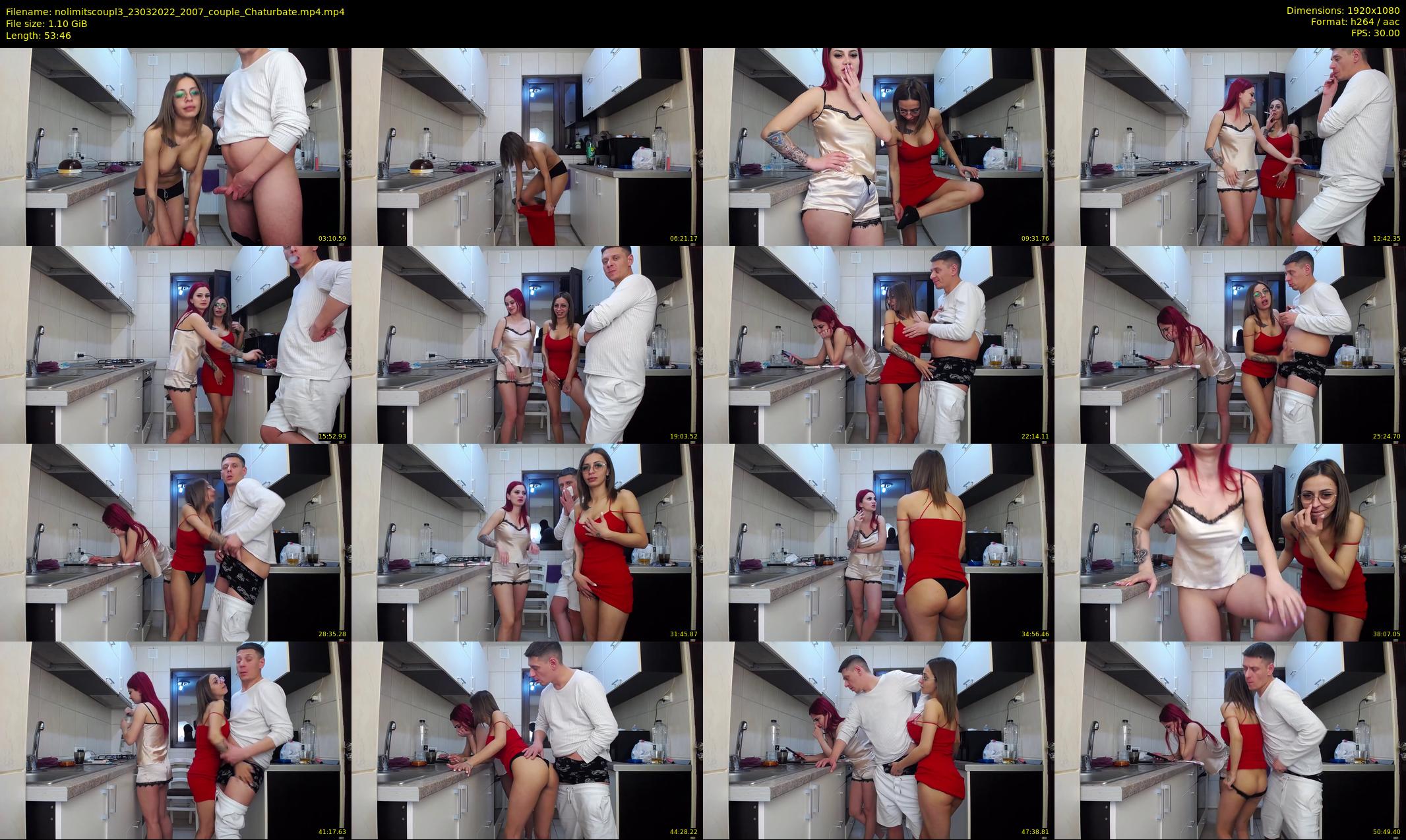 nolimitscoupl3 — 54 minute Chaturbate couple cam show recording, 1080p, Mar 23, 2022