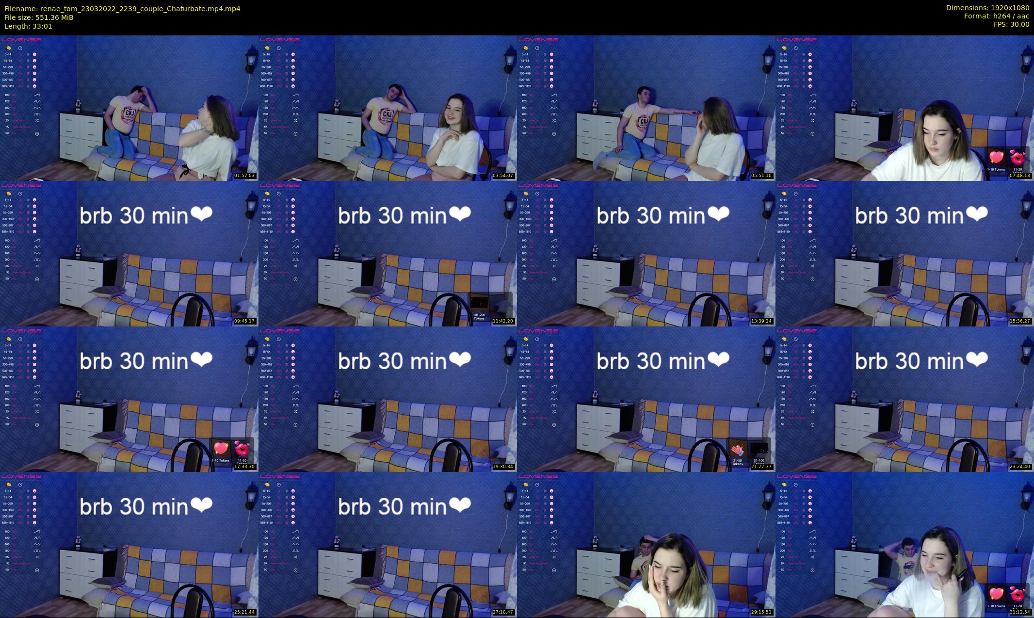 renae_tom — 34 minute Chaturbate couple cam show recording, 1080p, Mar 23, 2022