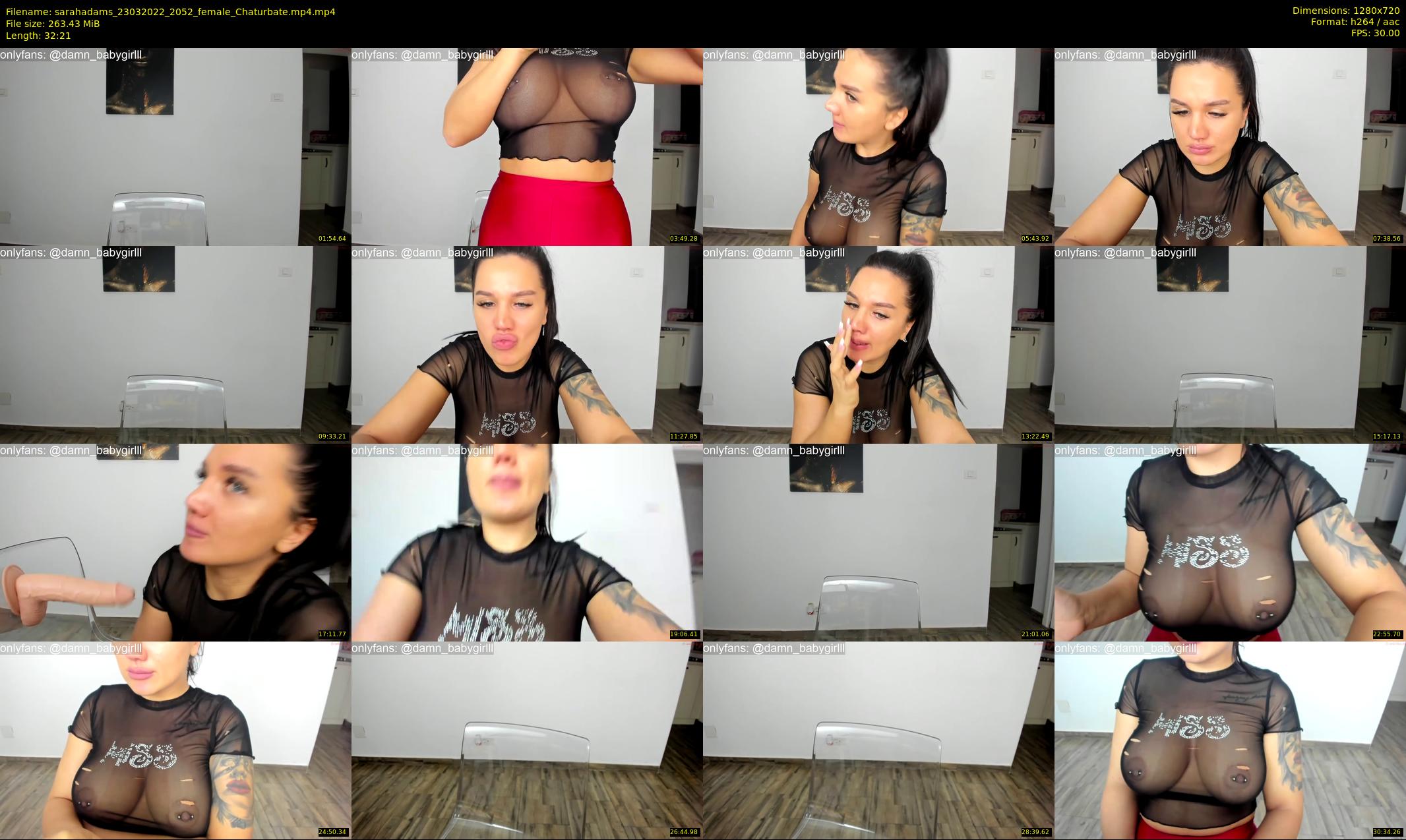 sarahadams — 33 minute Chaturbate female cam show recording, 720p, Mar 23, 2022