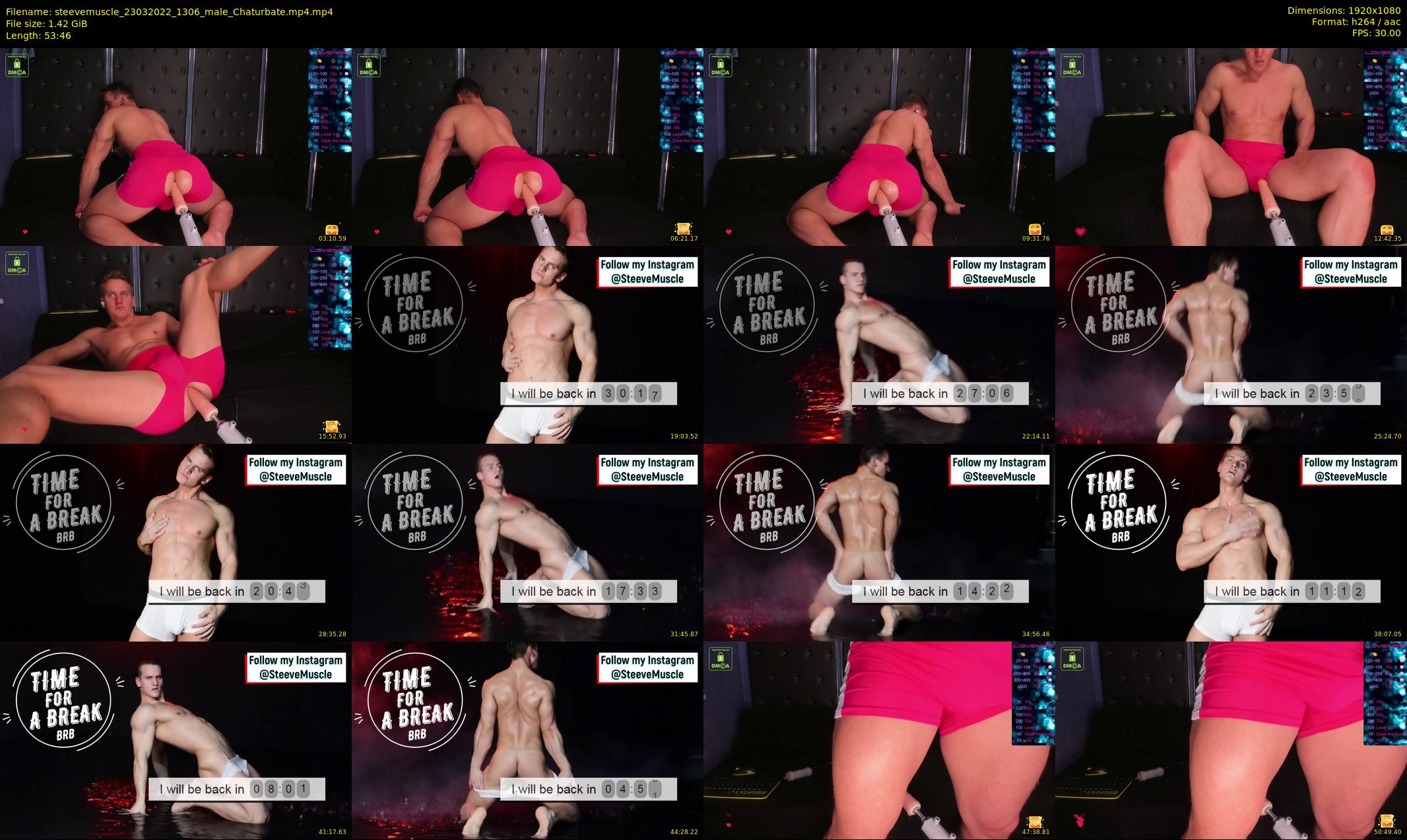 steevemuscle — 54 minute Chaturbate male cam show recording, 1080p, Mar 23, 2022