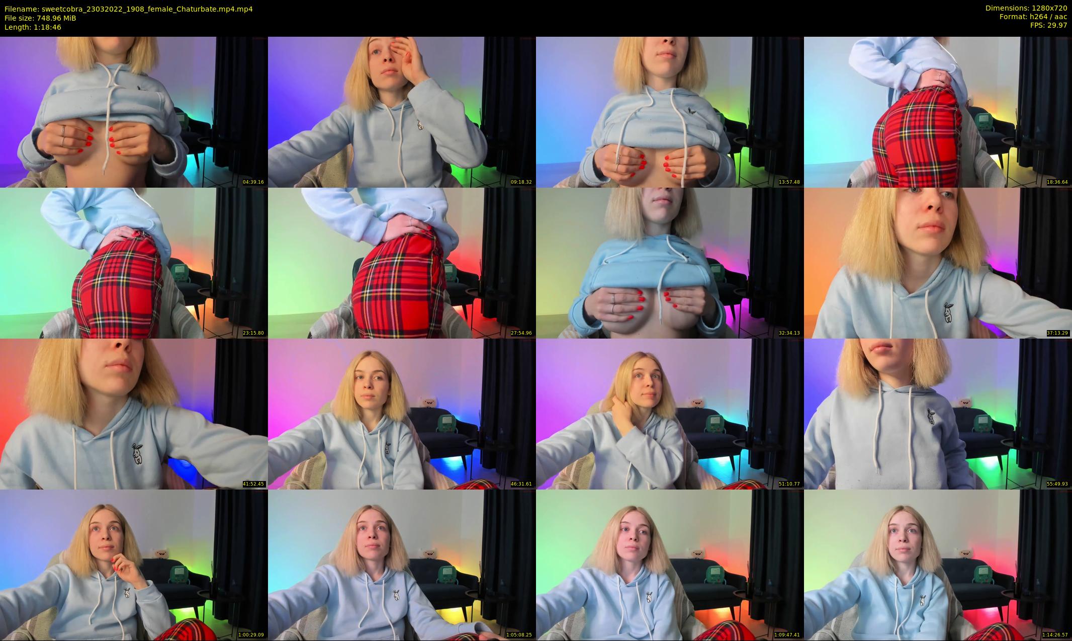 sweetcobra — 79 minute Chaturbate female cam show recording, 720p, Mar 23, 2022