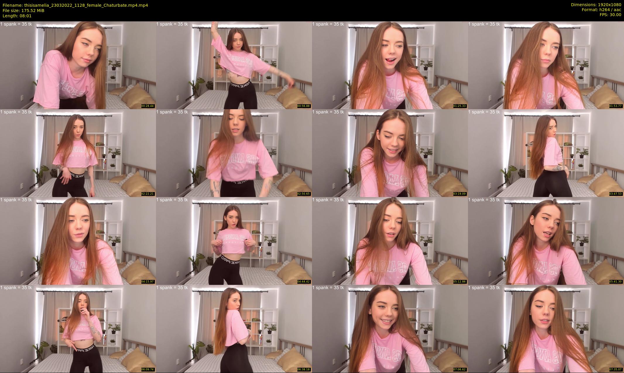 thisisamelia — 9 minute Chaturbate female cam show recording, 1080p, Mar 23, 2022