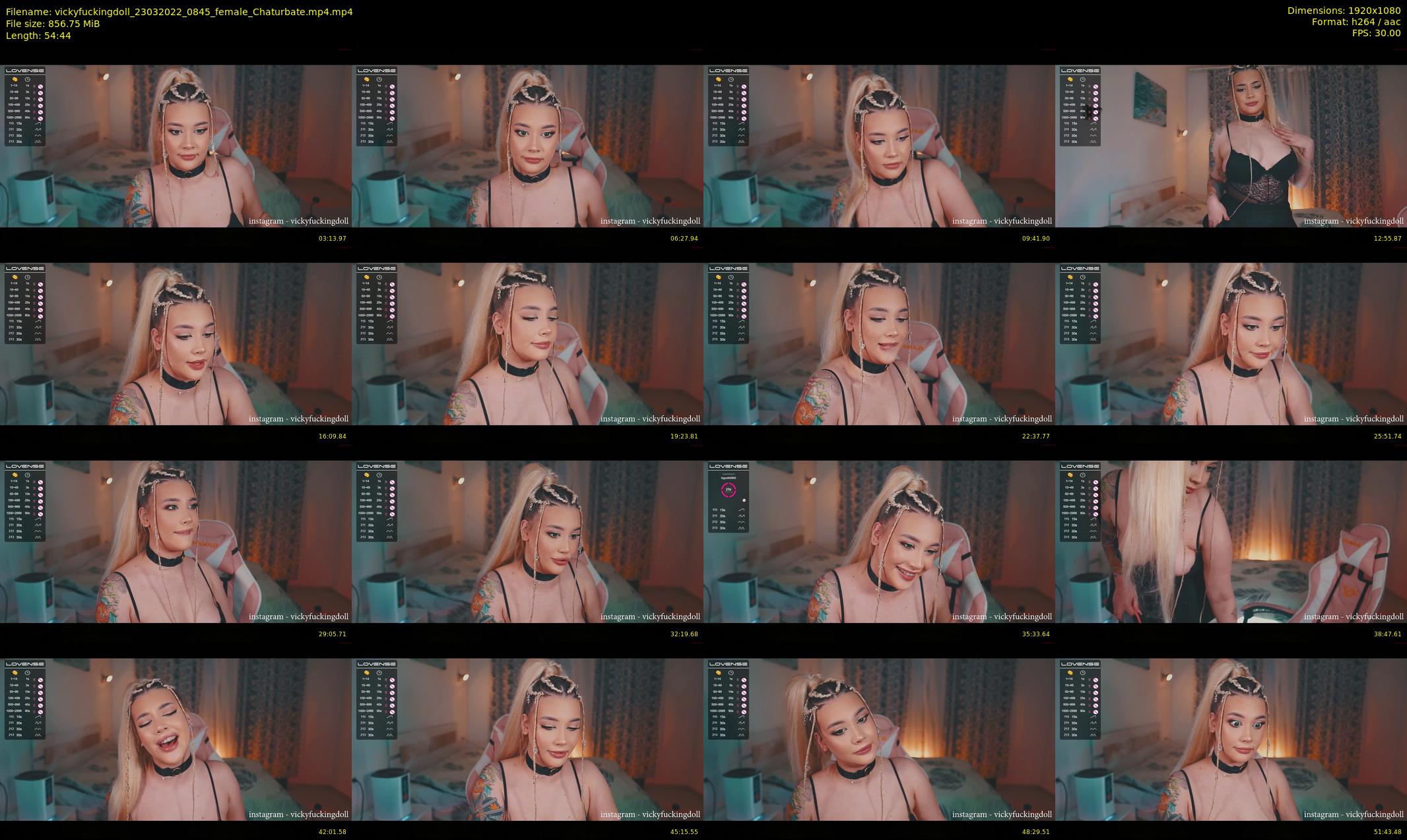 vickyfuckingdoll — 55 minute Chaturbate female cam show recording, 1080p, Mar 23, 2022