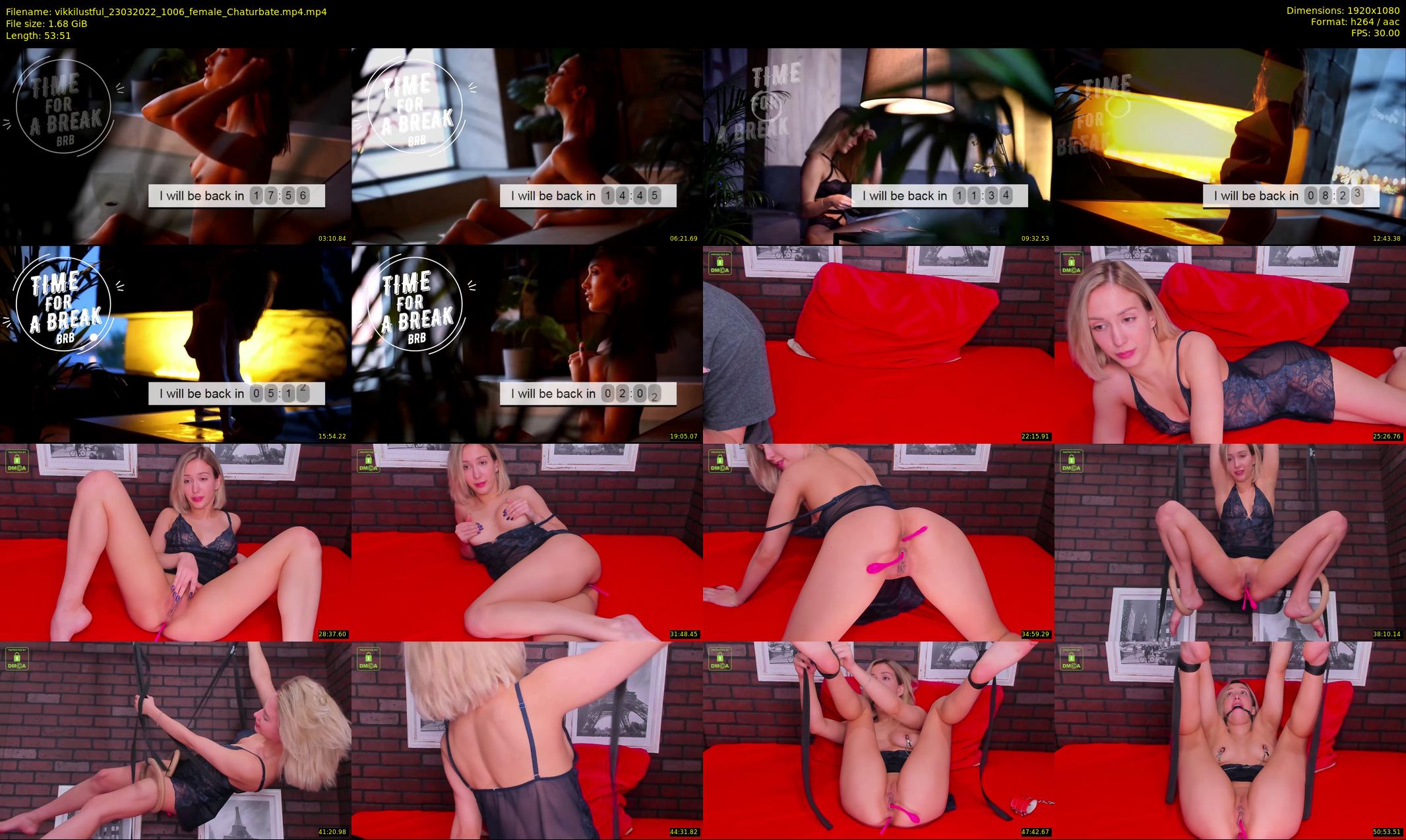 vikkilustful — 54 minute Chaturbate female cam show recording, 1080p, Mar 23, 2022