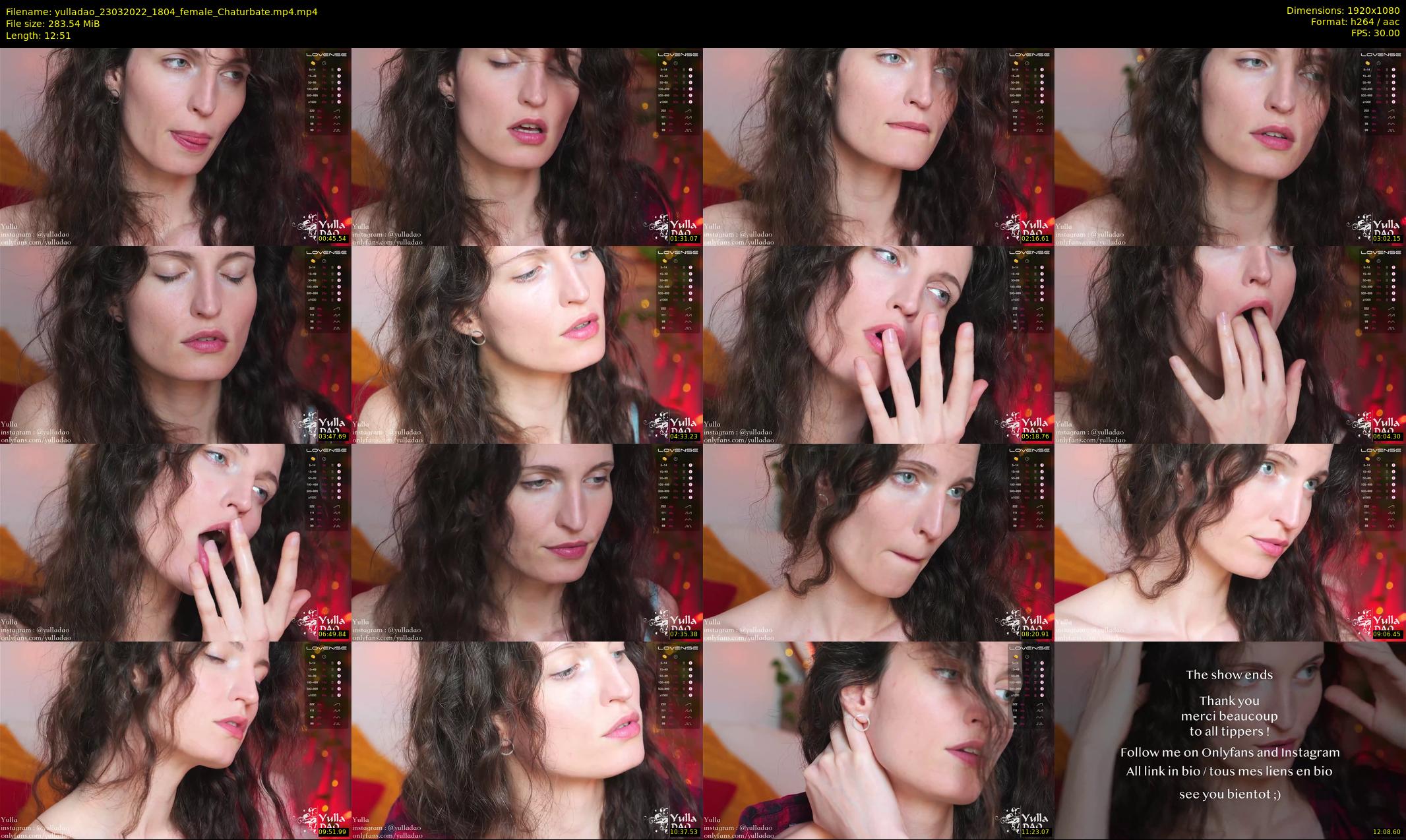 yulladao — 13 minute Chaturbate female cam show recording, 1080p, Mar 23, 2022