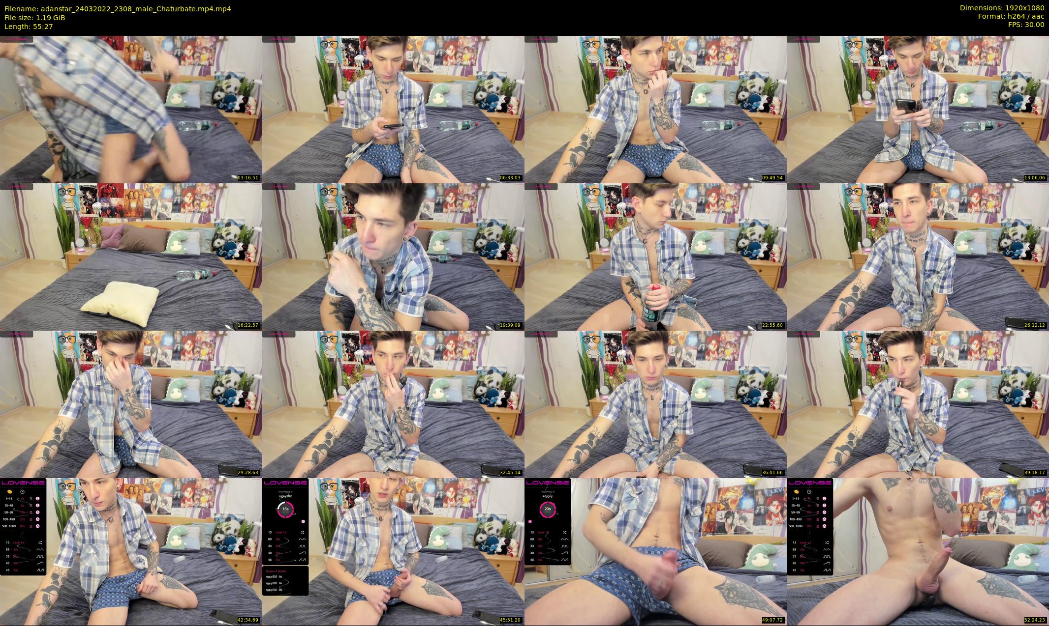 adanstar — 56 minute Chaturbate male cam show recording, 1080p, Mar 24, 2022