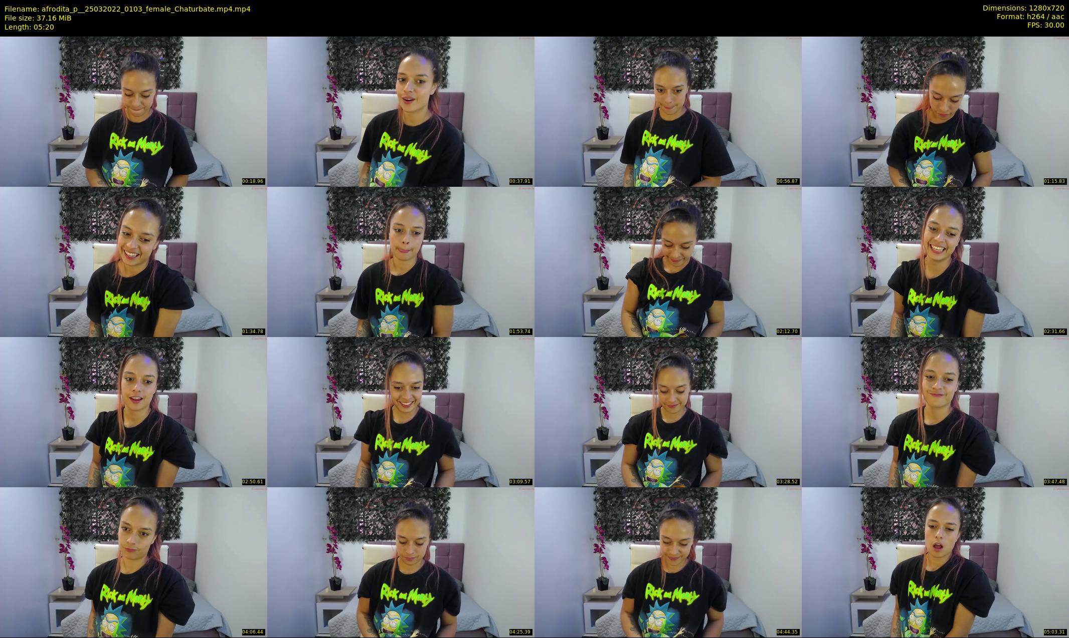 afrodita_p_ — 6 minute Chaturbate female cam show recording, 720p, Mar 25, 2022