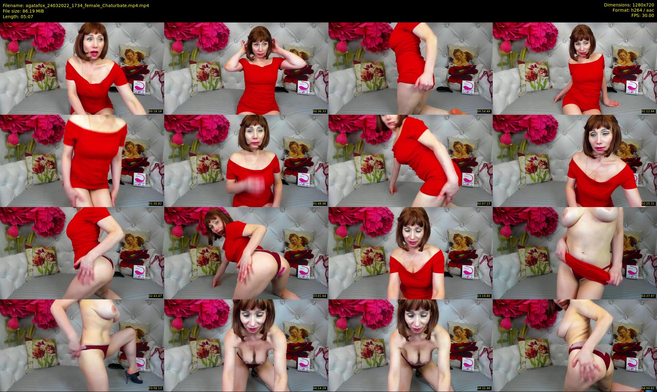 agatafox — 6 minute Chaturbate female cam show recording, 720p, Mar 24, 2022