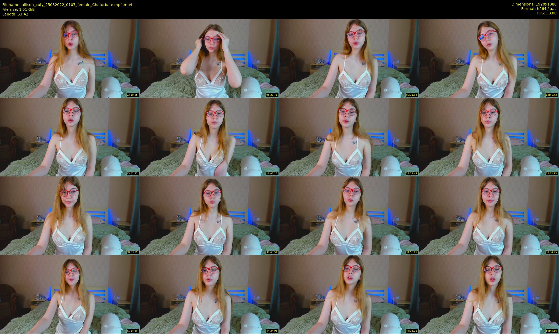 allison_cuty — 54 minute Chaturbate female cam show recording, 1080p, Mar 25, 2022