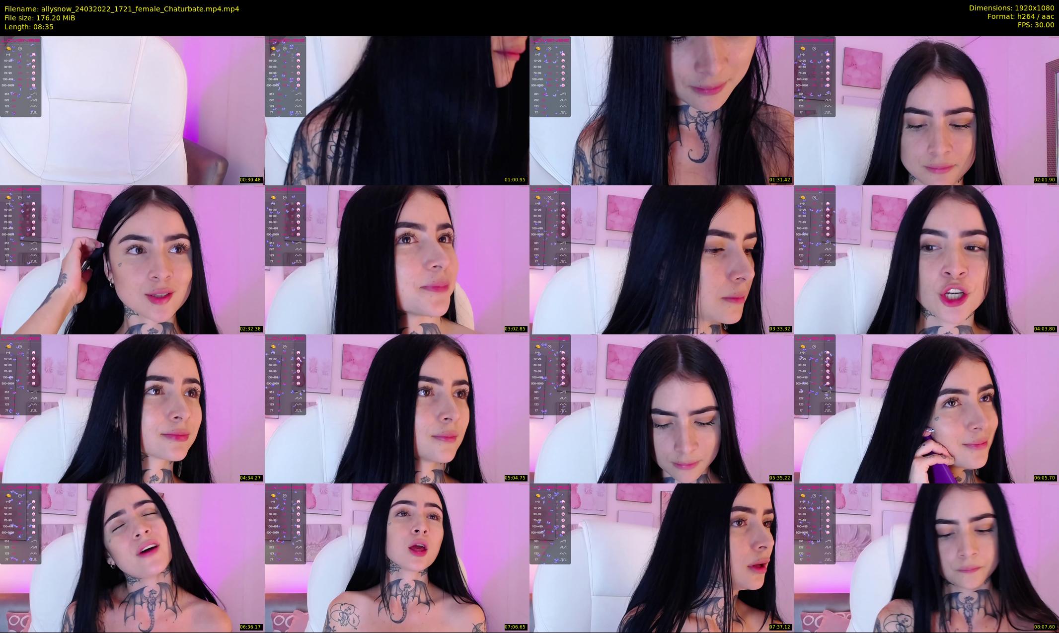allysnow — 9 minute Chaturbate female cam show recording, 1080p, Mar 24, 2022