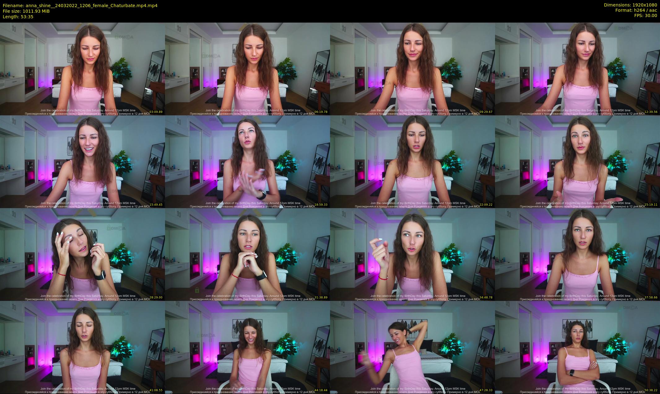 anna_shine_ — 54 minute Chaturbate female cam show recording, 1080p, Mar 24, 2022