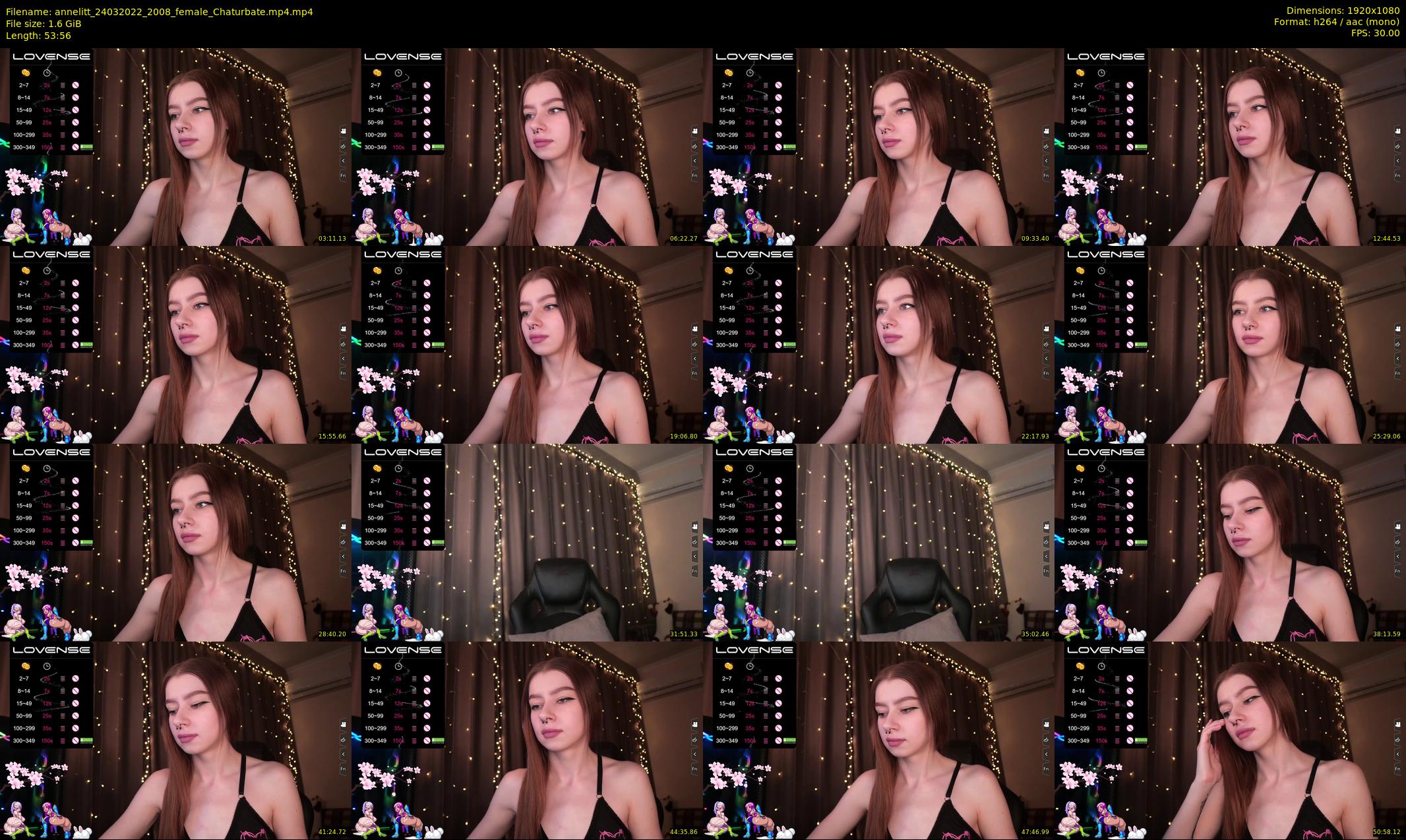 annelitt — 54 minute Chaturbate female cam show recording, 1080p, Mar 24, 2022