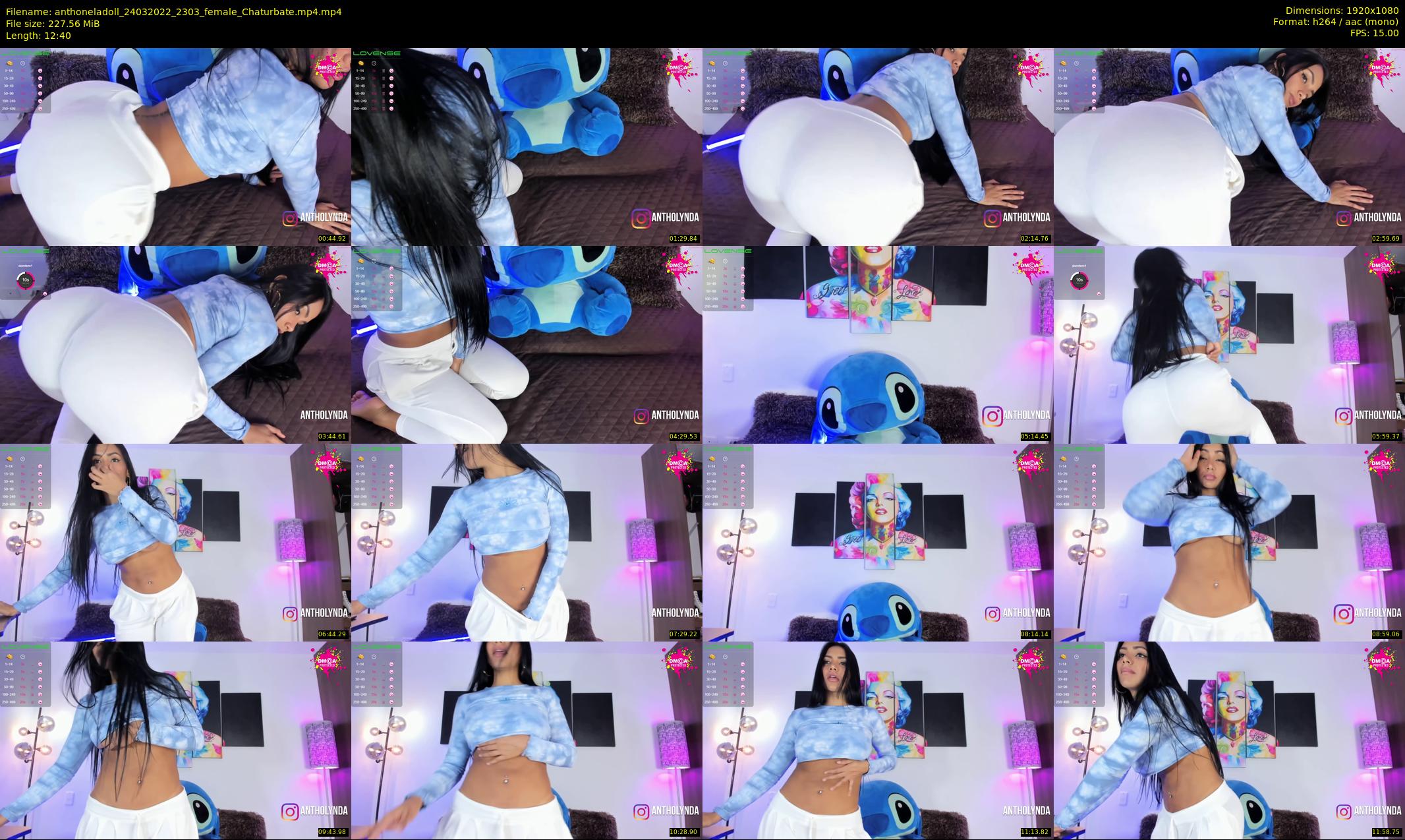 anthoneladoll — 13 minute Chaturbate female cam show recording, 1080p, Mar 24, 2022