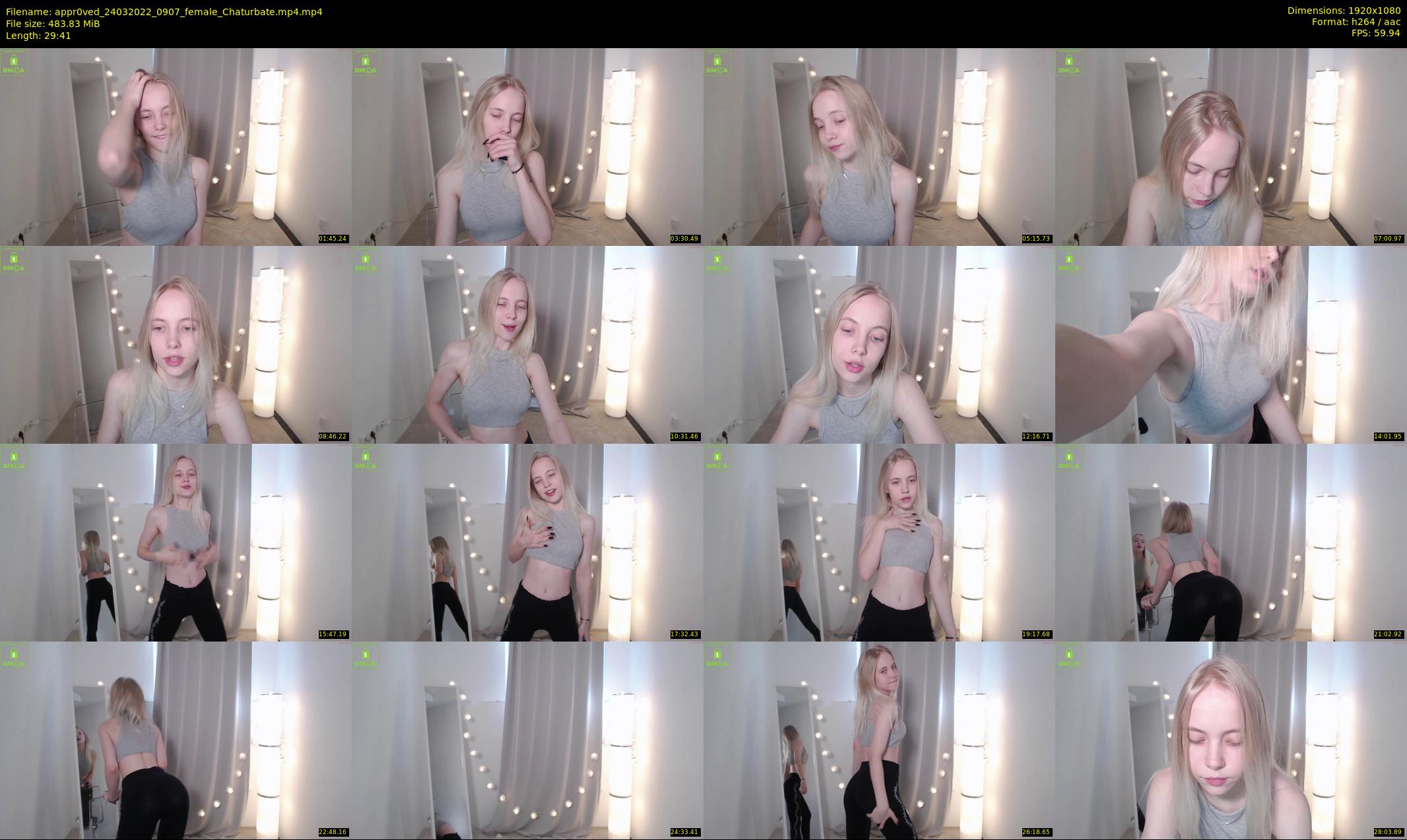 appr0ved — 30 minute Chaturbate female cam show recording, 1080p, Mar 24, 2022