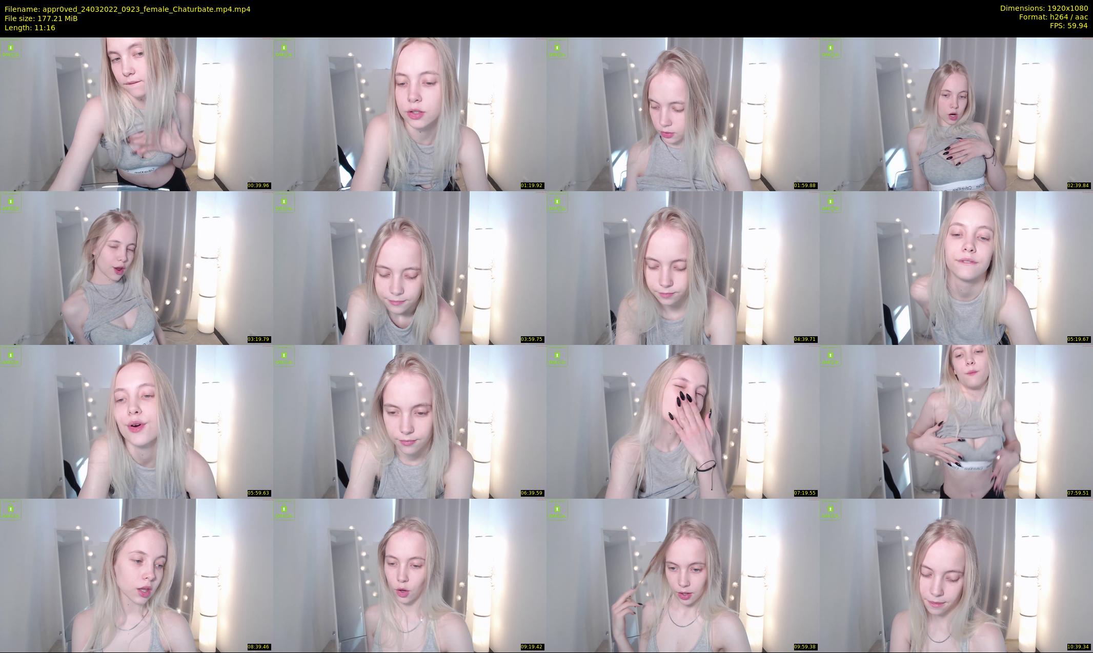 appr0ved — 12 minute Chaturbate female cam show recording, 1080p, Mar 24, 2022