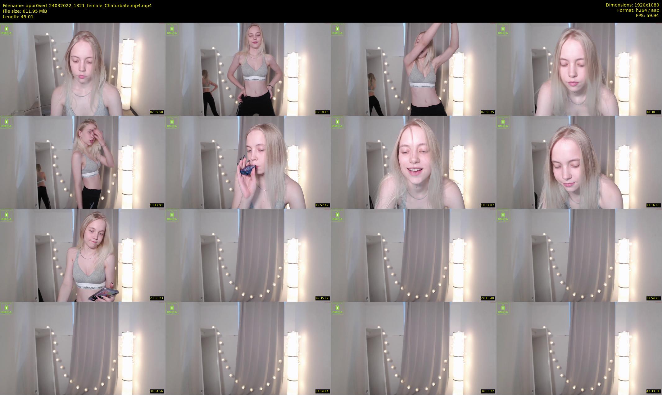 appr0ved — 46 minute Chaturbate female cam show recording, 1080p, Mar 24, 2022