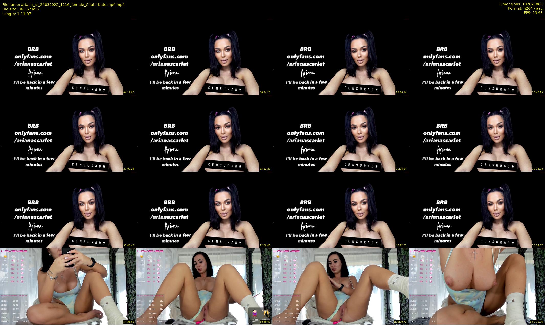 ariana_ss — 72 minute Chaturbate female cam show recording, 1080p, Mar 24, 2022