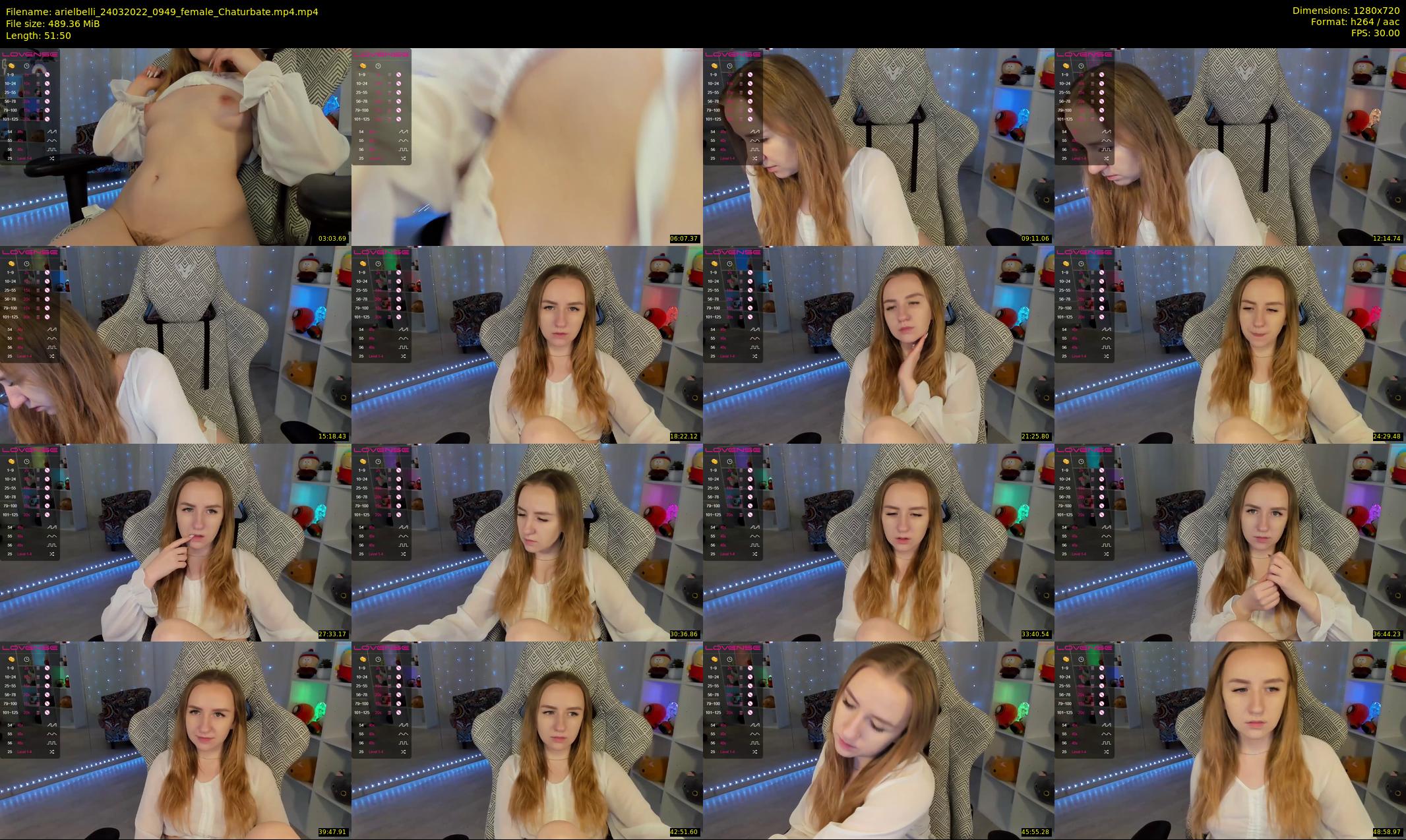 arielbelli — 52 minute Chaturbate female cam show recording, 720p, Mar 24, 2022