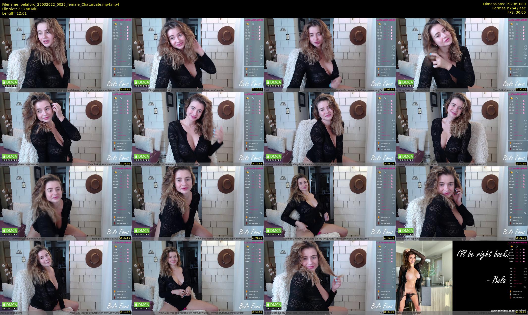 belaford — 13 minute Chaturbate female cam show recording, 1080p, Mar 25, 2022