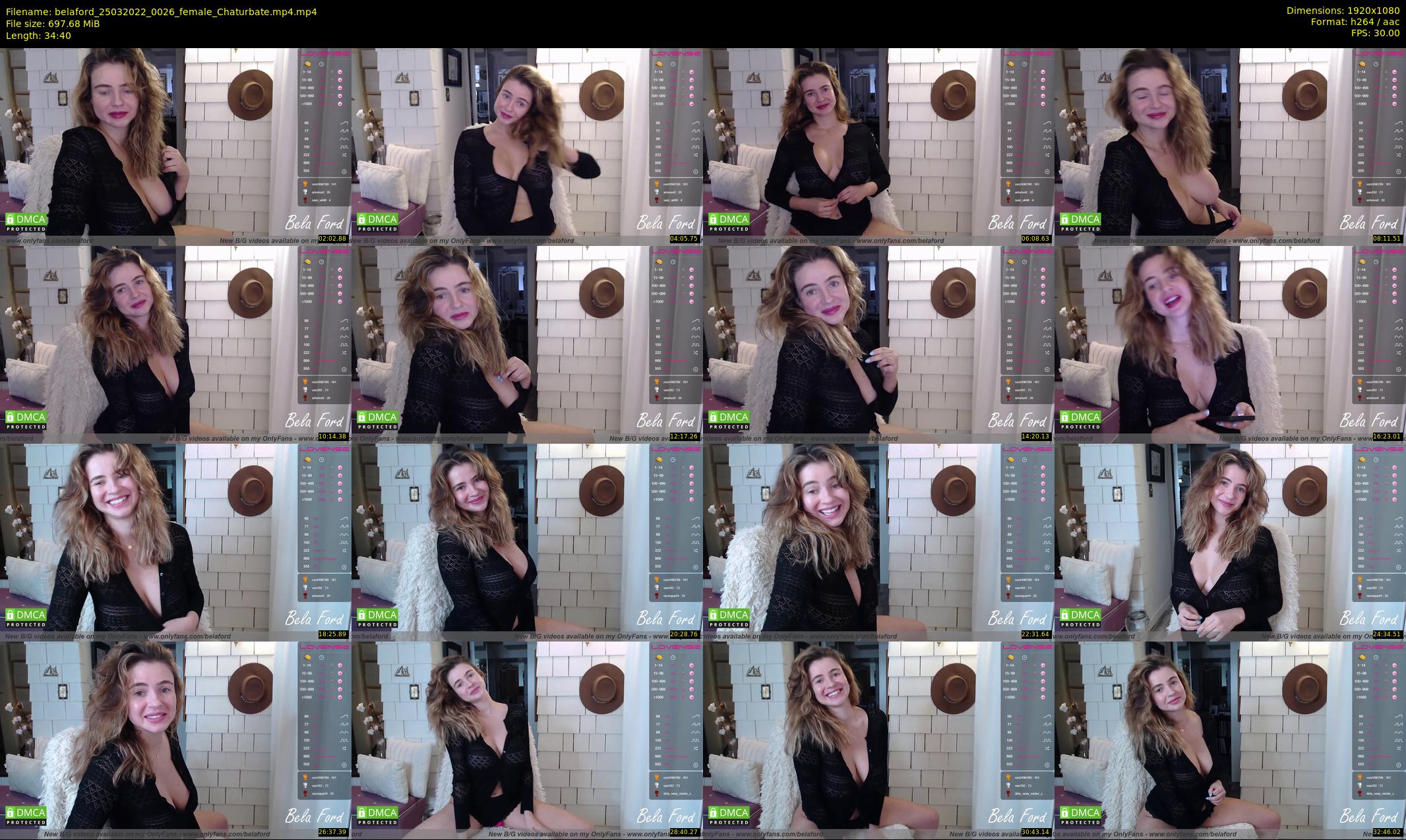 belaford — 35 minute Chaturbate female cam show recording, 1080p, Mar 25, 2022