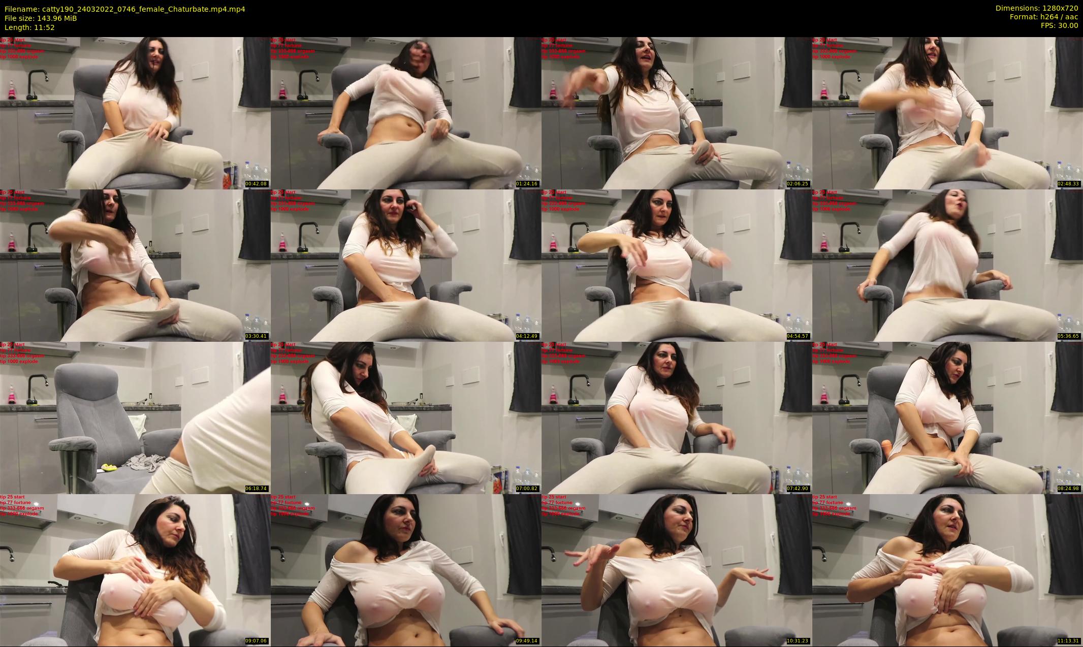 catty190 — 12 minute Chaturbate female cam show recording, 720p, Mar 24, 2022