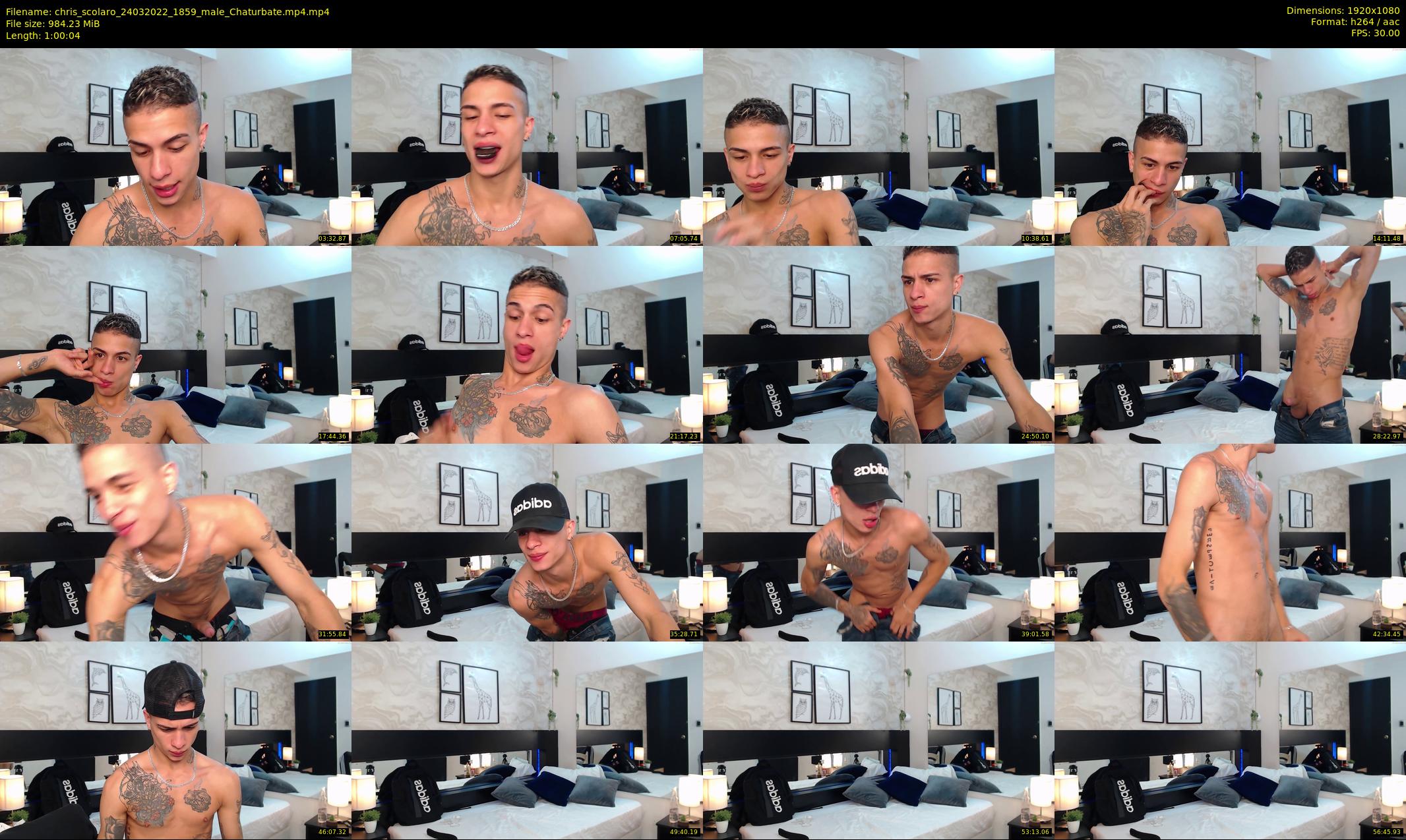 chris_scolaro — 61 minute Chaturbate male cam show recording, 1080p, Mar 24, 2022
