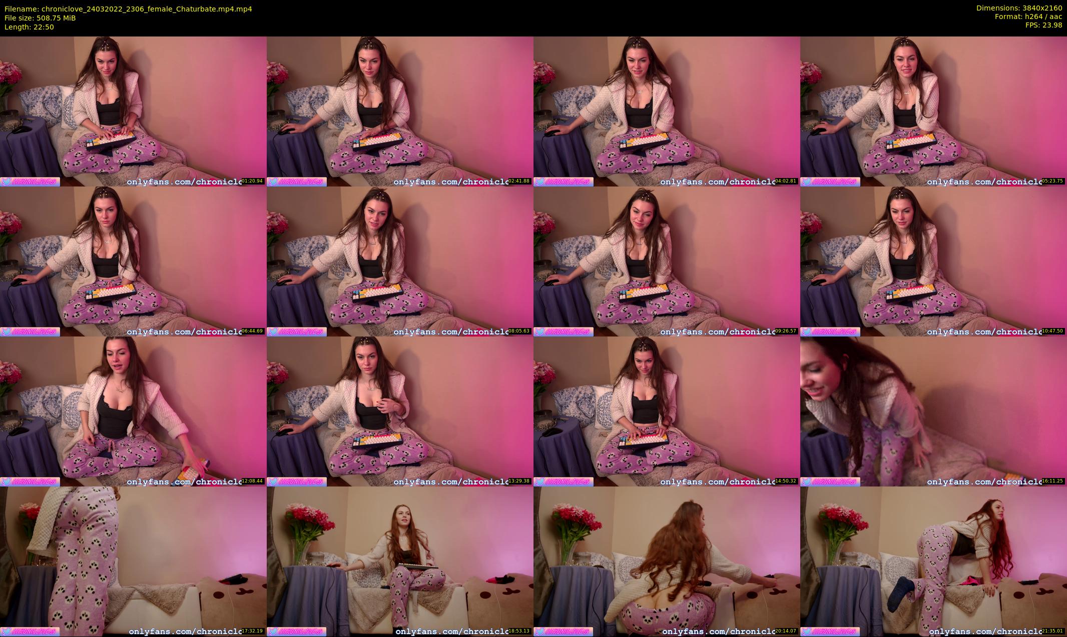 chroniclove — 23 minute Chaturbate female cam show recording, 4K, Mar 24, 2022