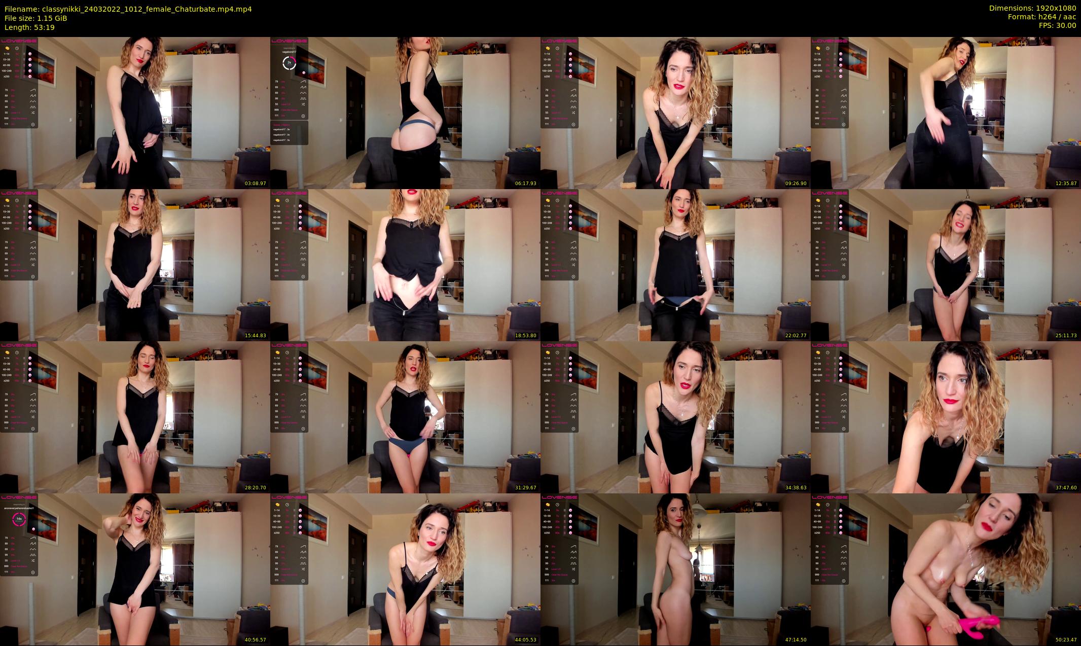 classynikki — 54 minute Chaturbate female cam show recording, 1080p, Mar 24, 2022