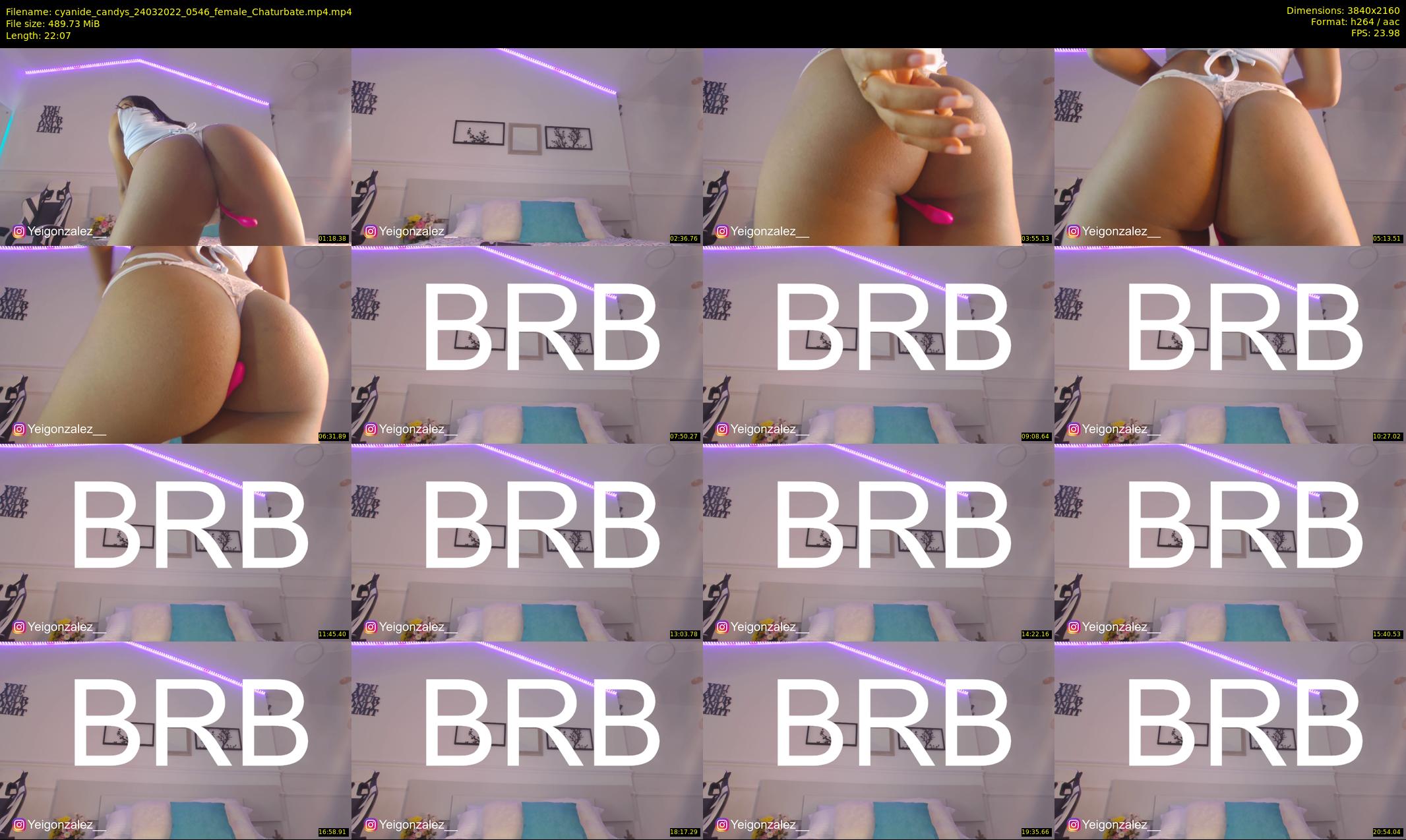 cyanide_candys — 23 minute Chaturbate female cam show recording, 4K, Mar 24, 2022