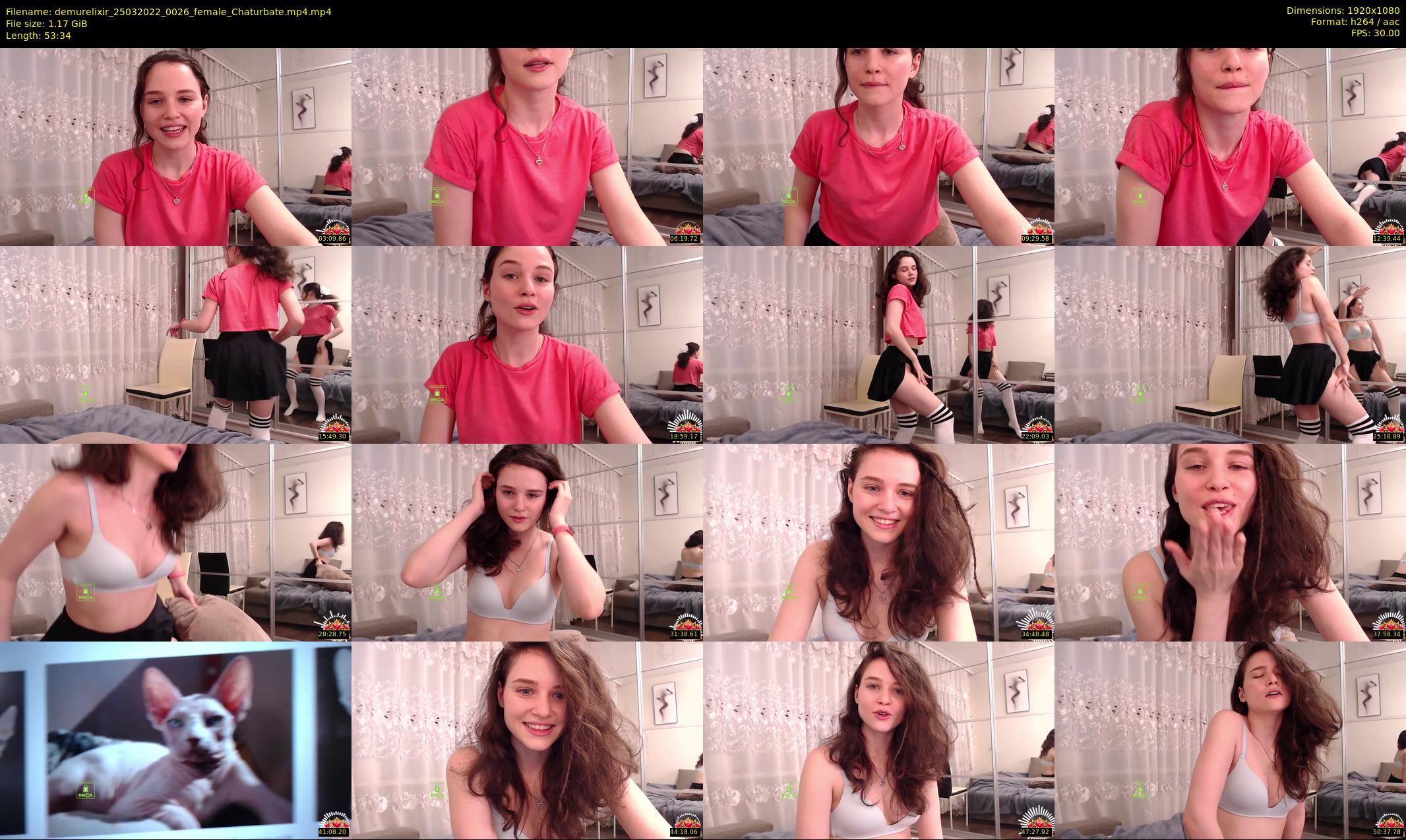 demurelixir — 54 minute Chaturbate female cam show recording, 1080p, Mar 25, 2022
