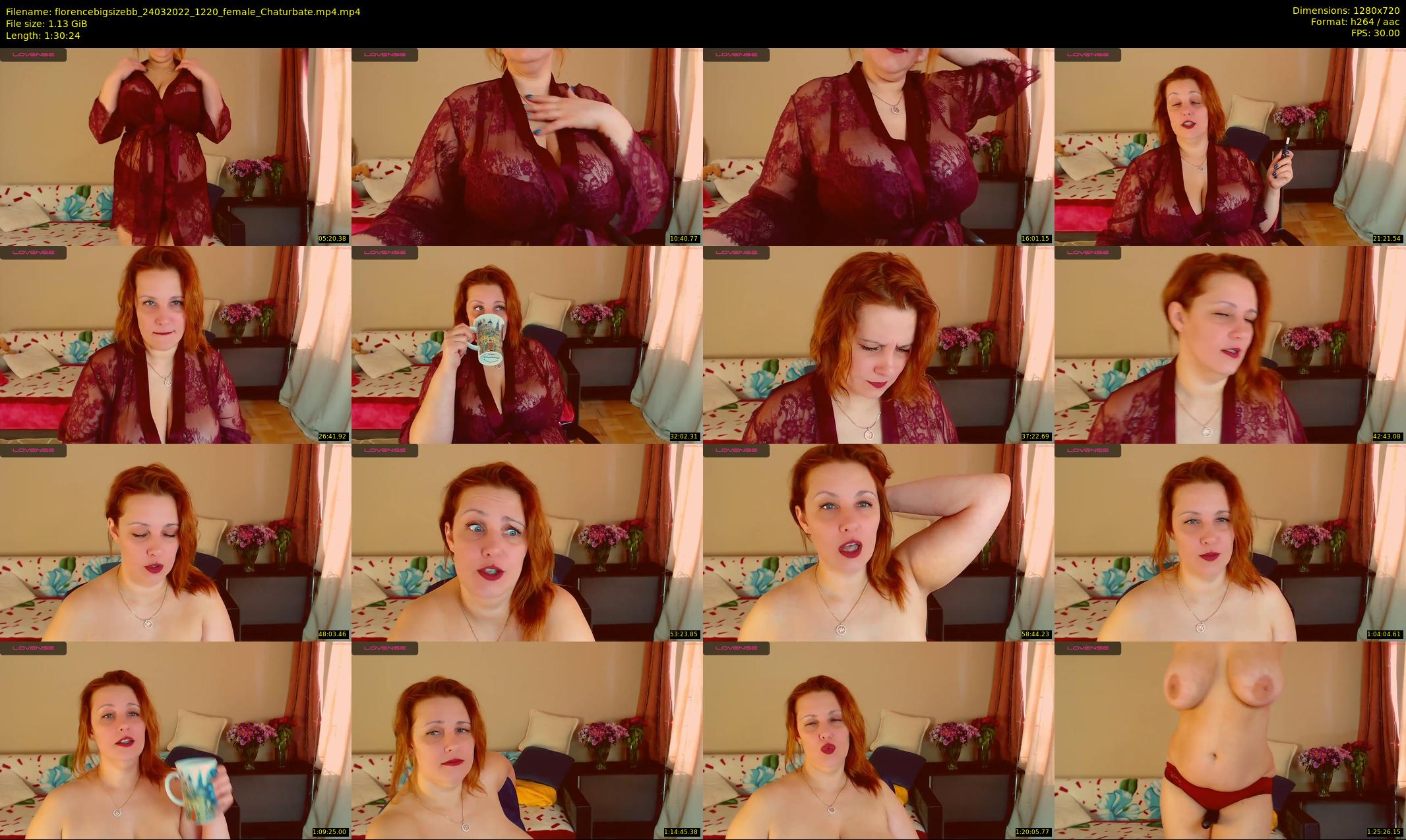 florencebigsizebb — 91 minute Chaturbate female cam show recording, 720p, Mar 24, 2022