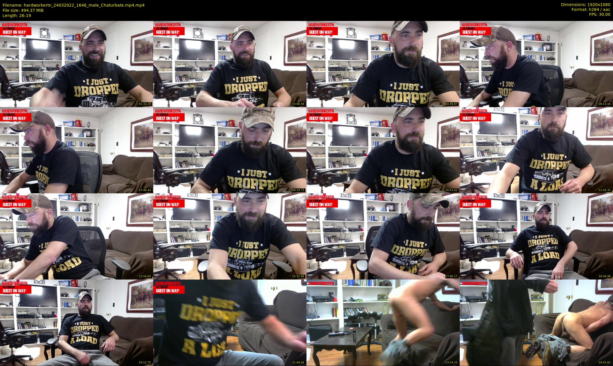 hardworkertn — 27 minute Chaturbate male cam show recording, 1080p, Mar 24, 2022