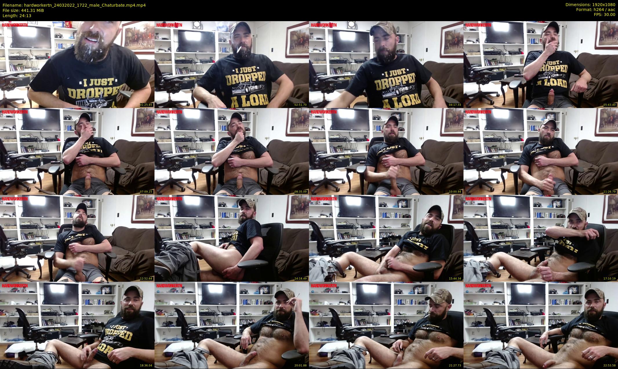 hardworkertn — 25 minute Chaturbate male cam show recording, 1080p, Mar 24, 2022