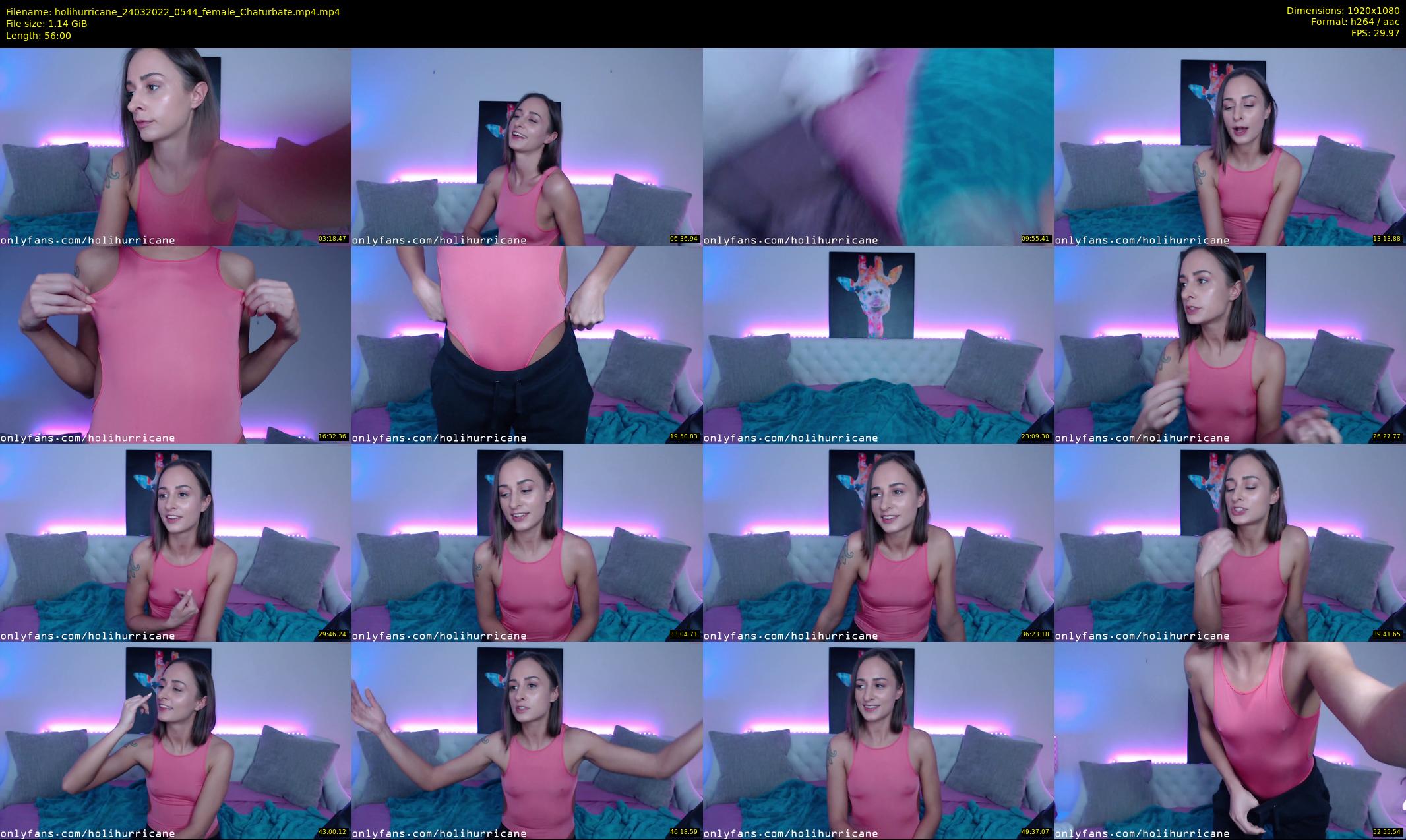 holihurricane — 56 minute Chaturbate female cam show recording, 1080p, Mar 24, 2022
