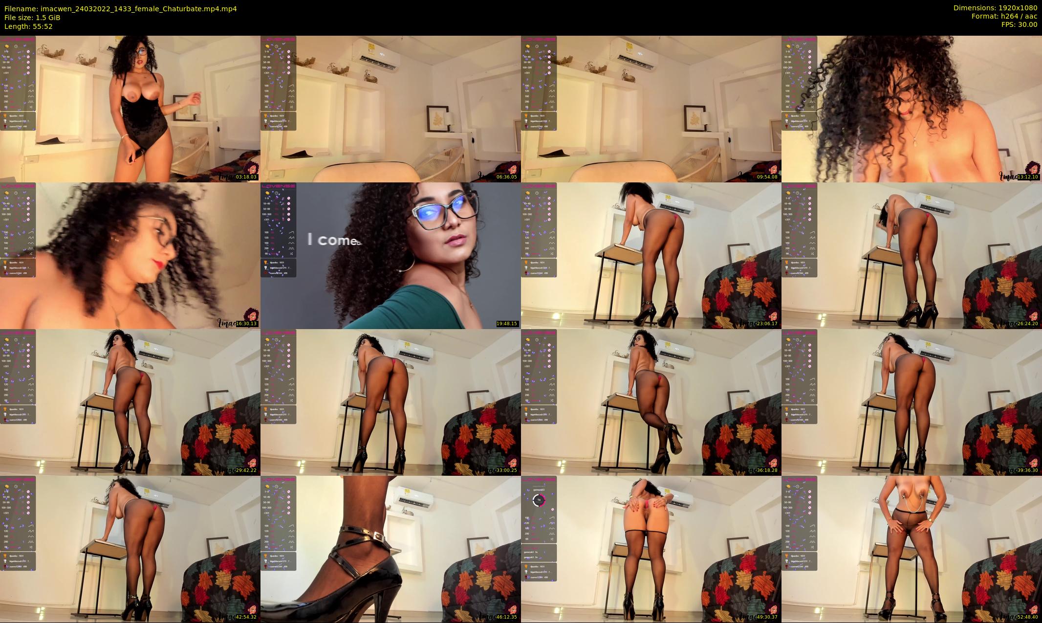 imacwen — 56 minute Chaturbate female cam show recording, 1080p, Mar 24, 2022