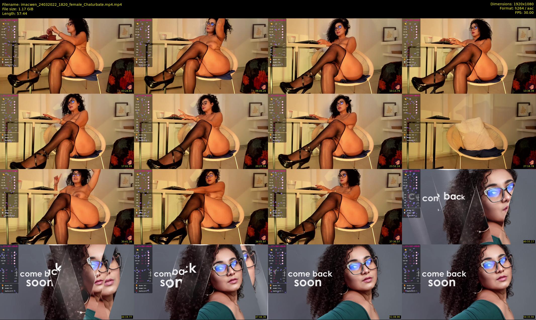 imacwen — 58 minute Chaturbate female cam show recording, 1080p, Mar 24, 2022
